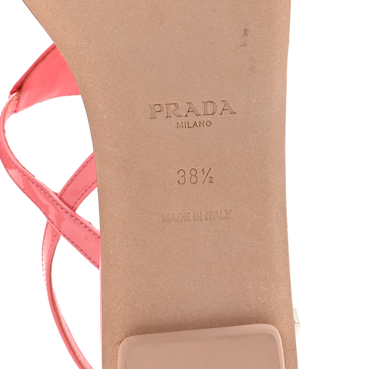 Vernice Metal Triangle Logo Slingback Flat Thong Sandals 38.5 Petalo - Image 7