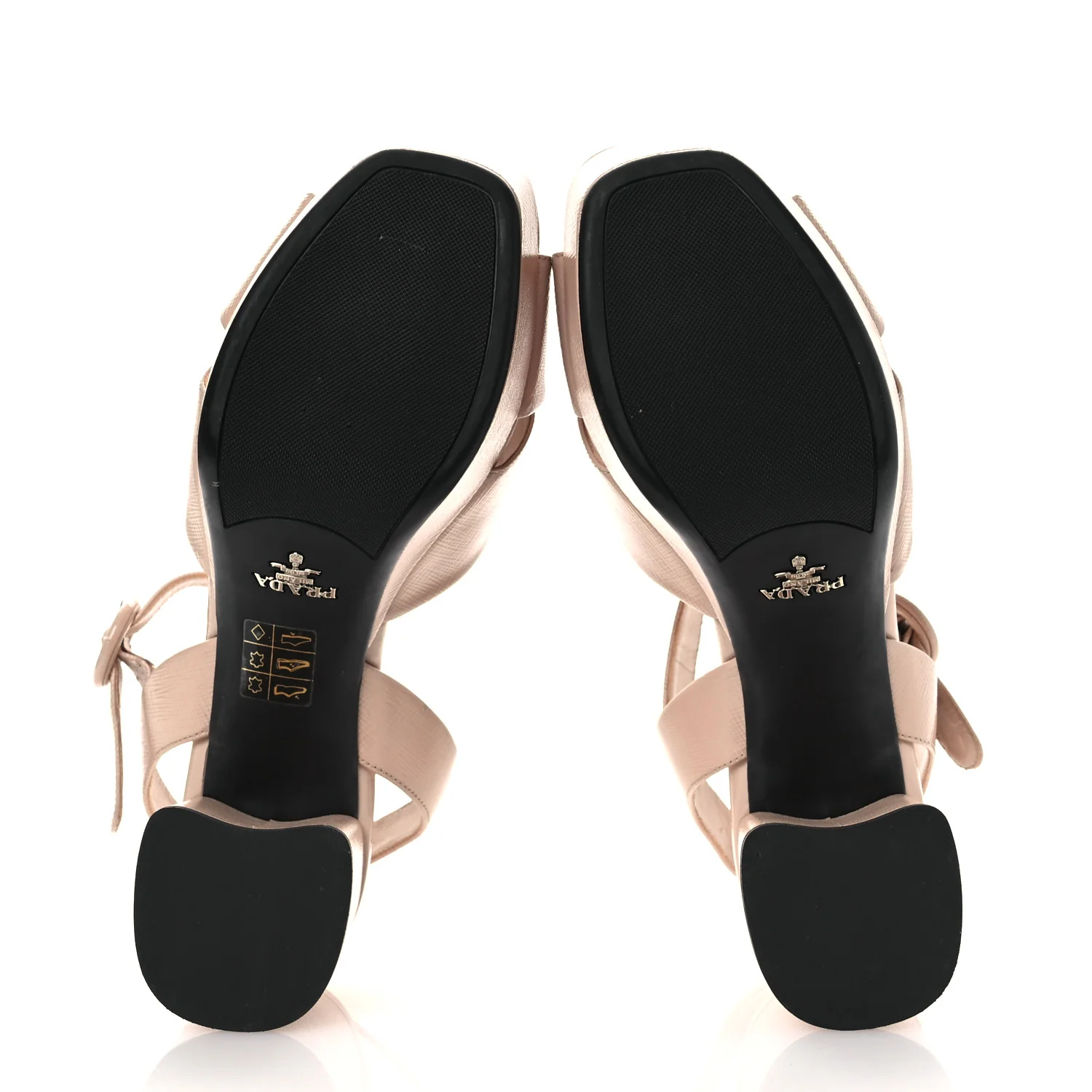 Vernice Saffiano Embossed Crisscross Platform 20/65mm Sandals 37.5 Beige - Image 7