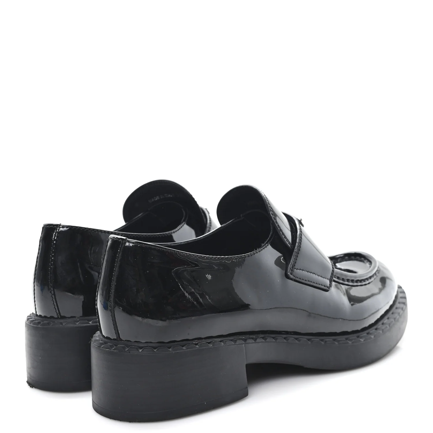 Vernice Triangle 50mm Loafers 39.5 Black - Image 5