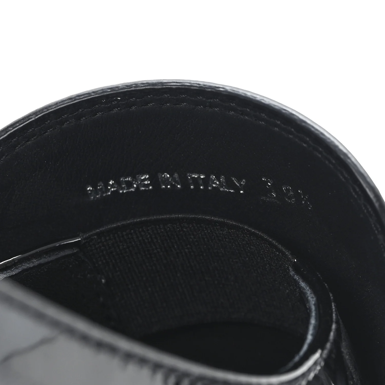 Vernice Triangle 50mm Loafers 39.5 Black - Image 9