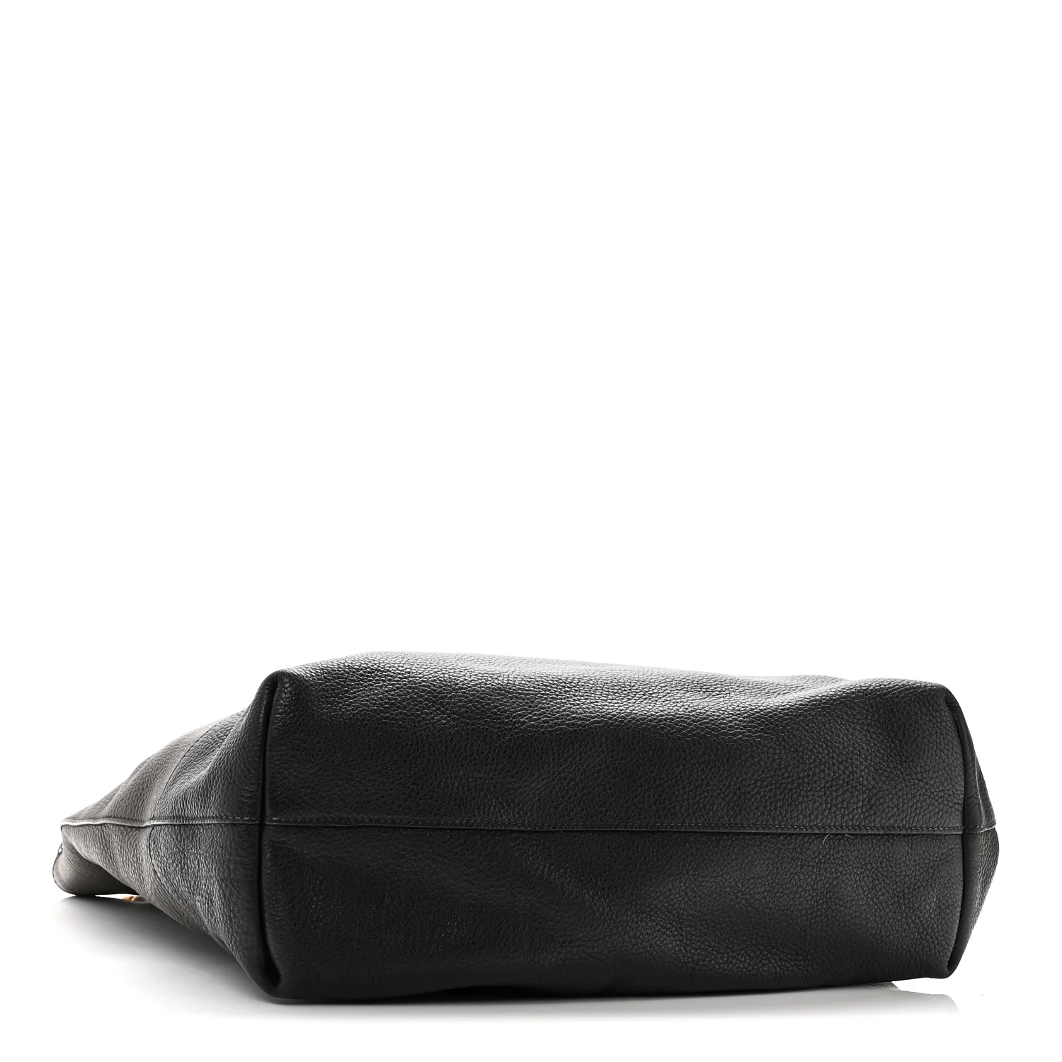 Vitello Daino Bi-Color Shopping Tote Marmo Black - Image 4
