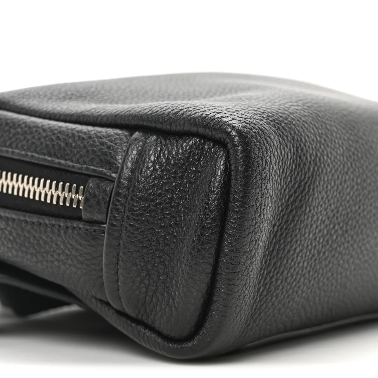 Vitello Daino Charm Shoulder Bag Black - Image 8