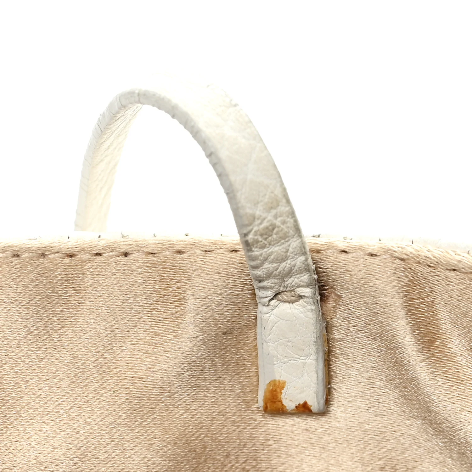 Vitello Daino Crystal Bucket Bag White - Image 11