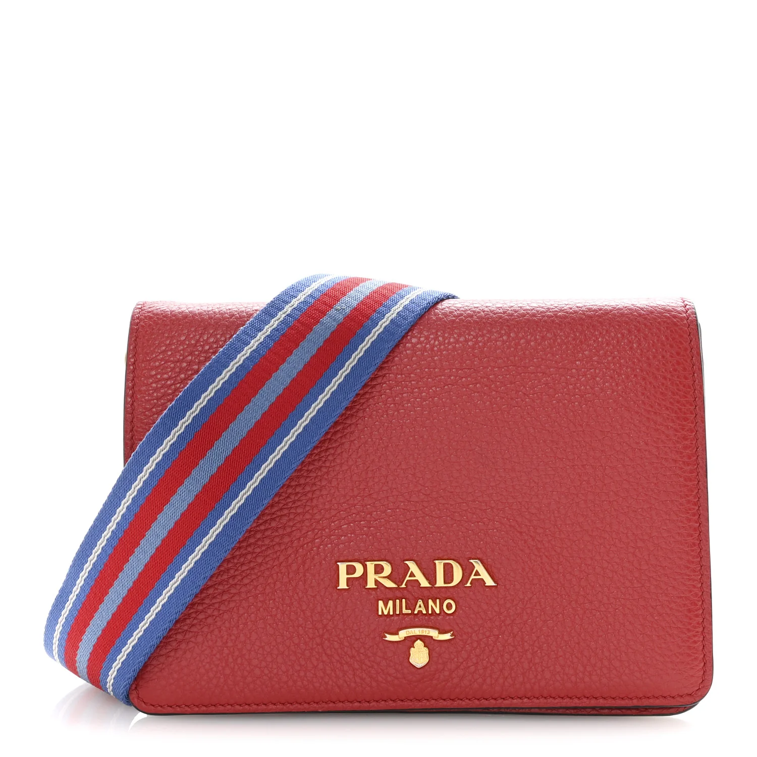 Vitello Daino Flap Crossbody Rosso