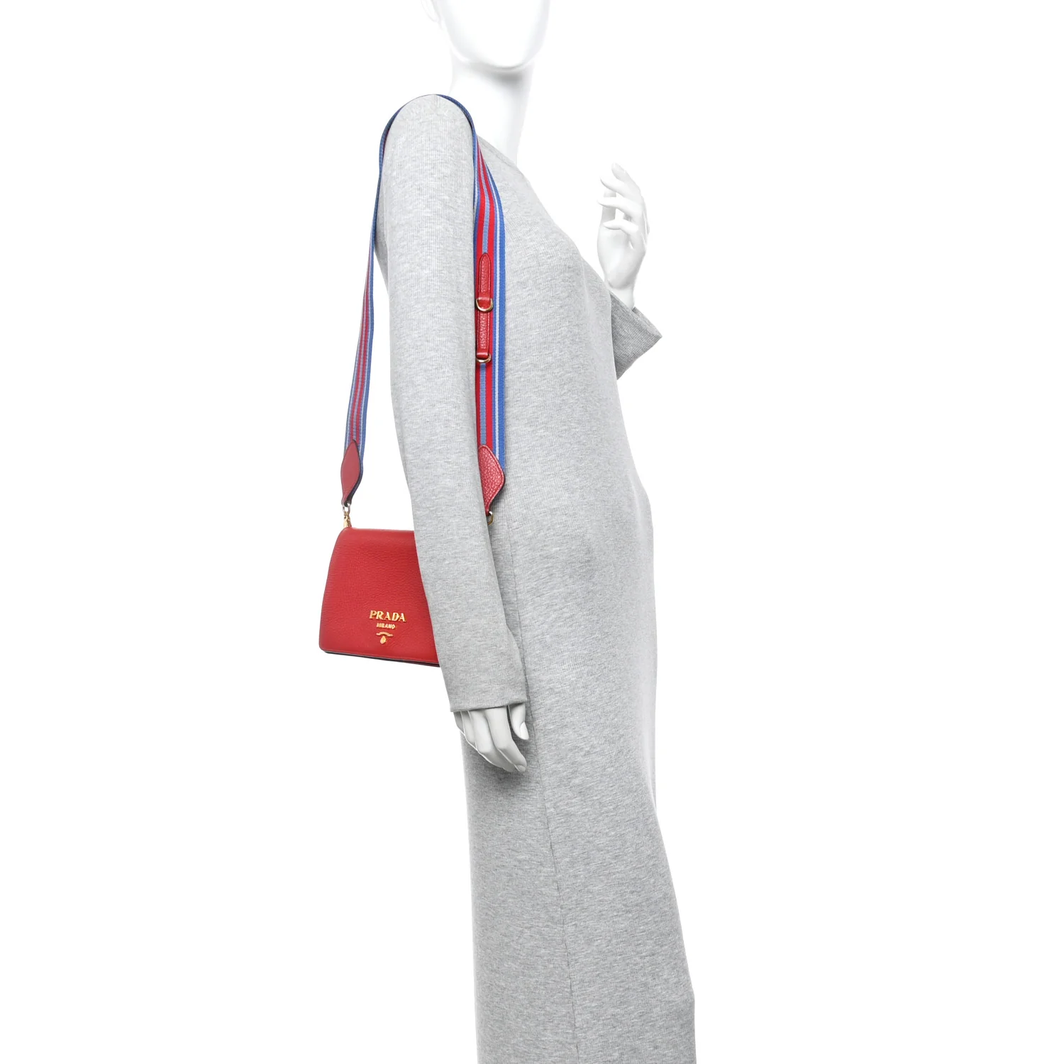Vitello Daino Flap Crossbody Rosso - Image 2