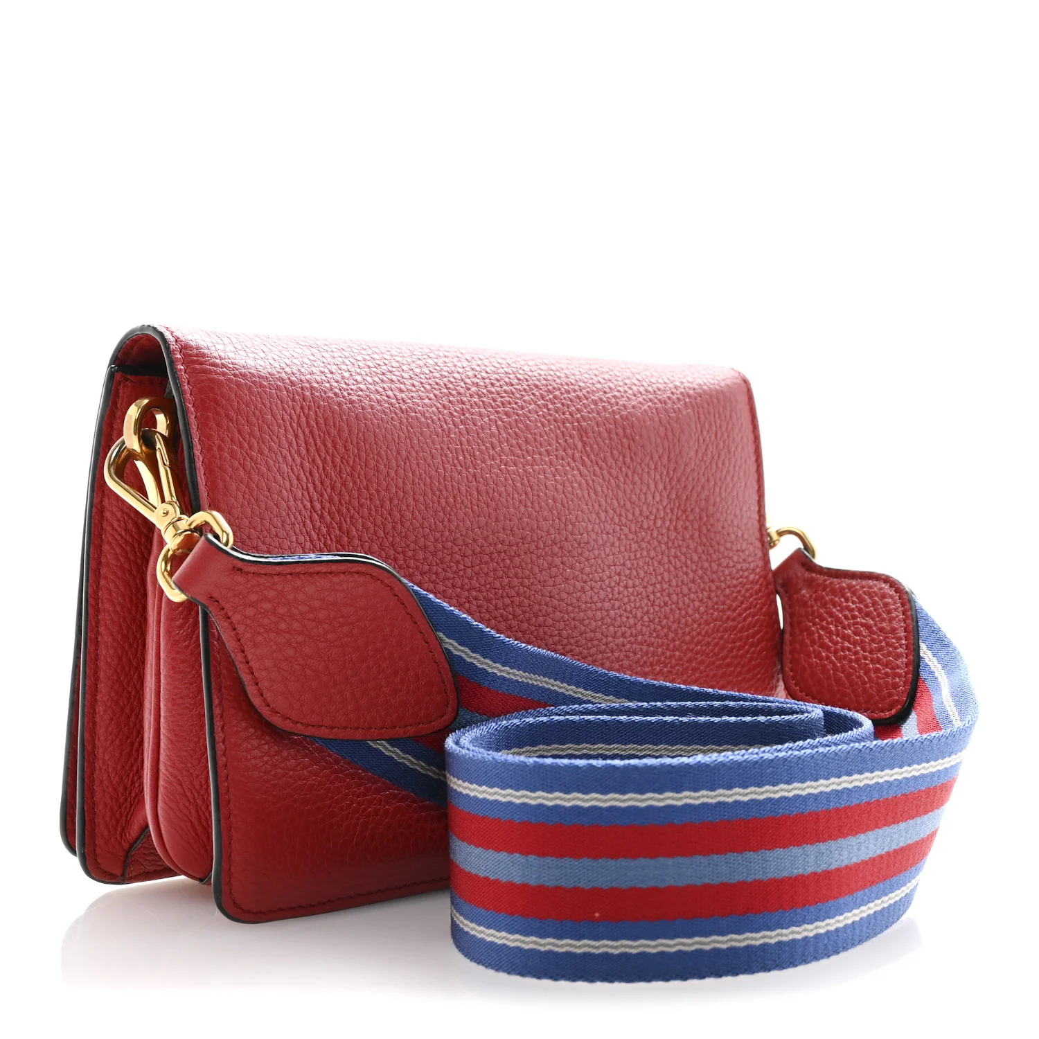 Vitello Daino Flap Crossbody Rosso - Image 3