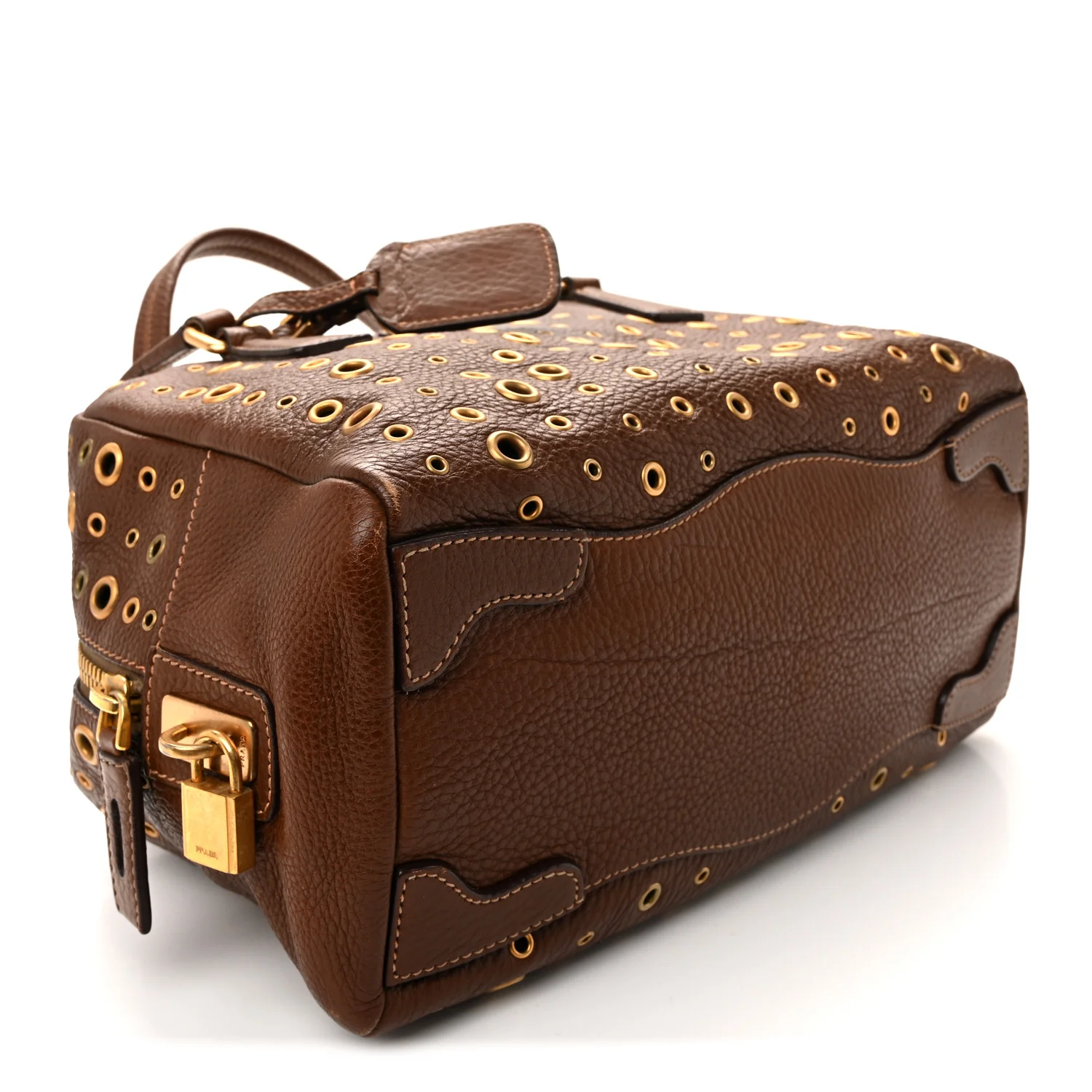 Vitello Daino Grommet Satchel Bruciato - Image 4
