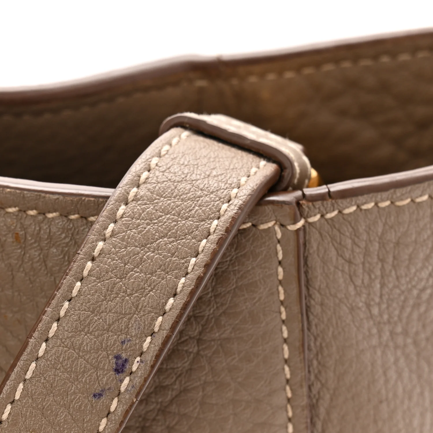 Vitello Daino Pocket Shopping Tote Cammeo - Image 15