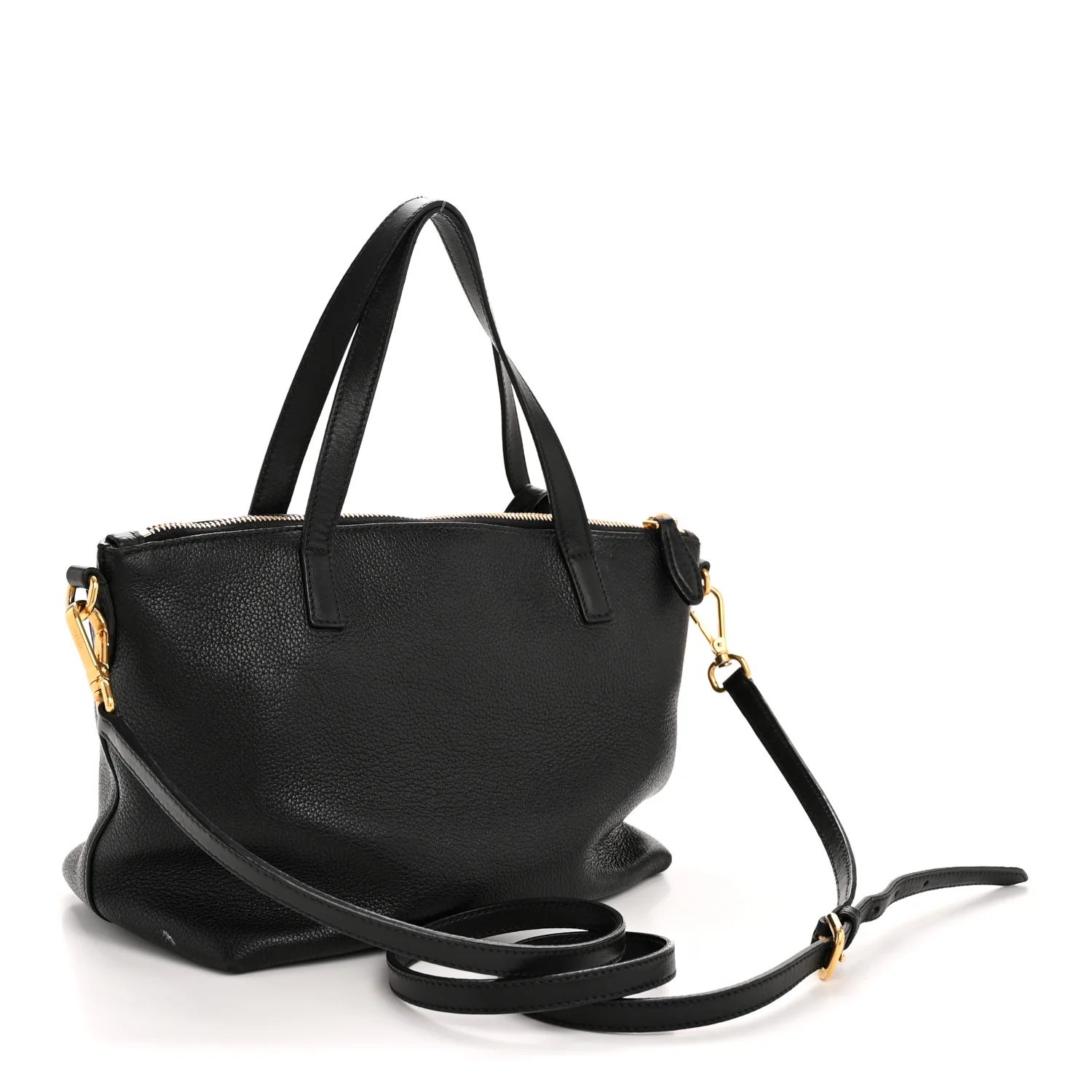 Vitello Daino Pocket Small Tote Black - Image 3