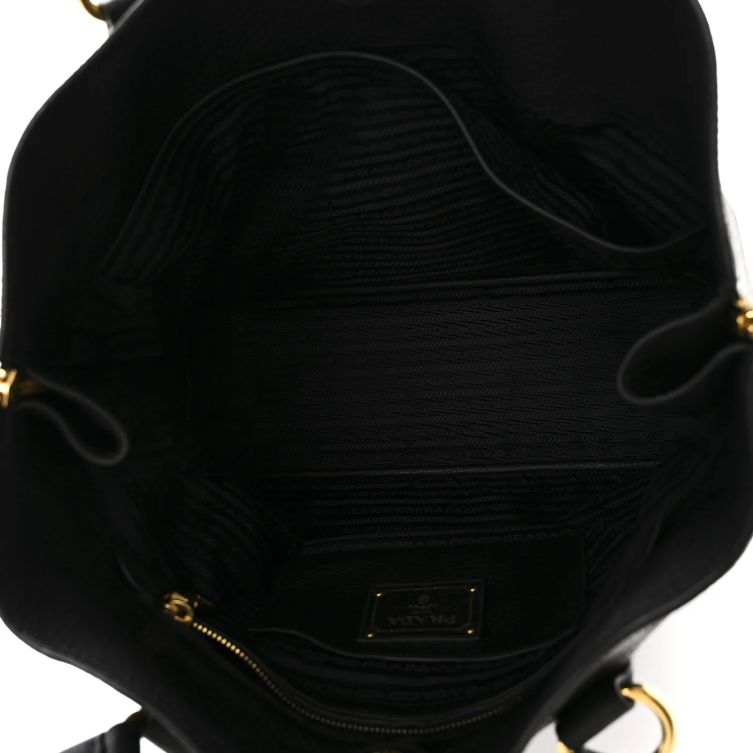 Vitello Daino Side Pocket Tote Black - Image 5