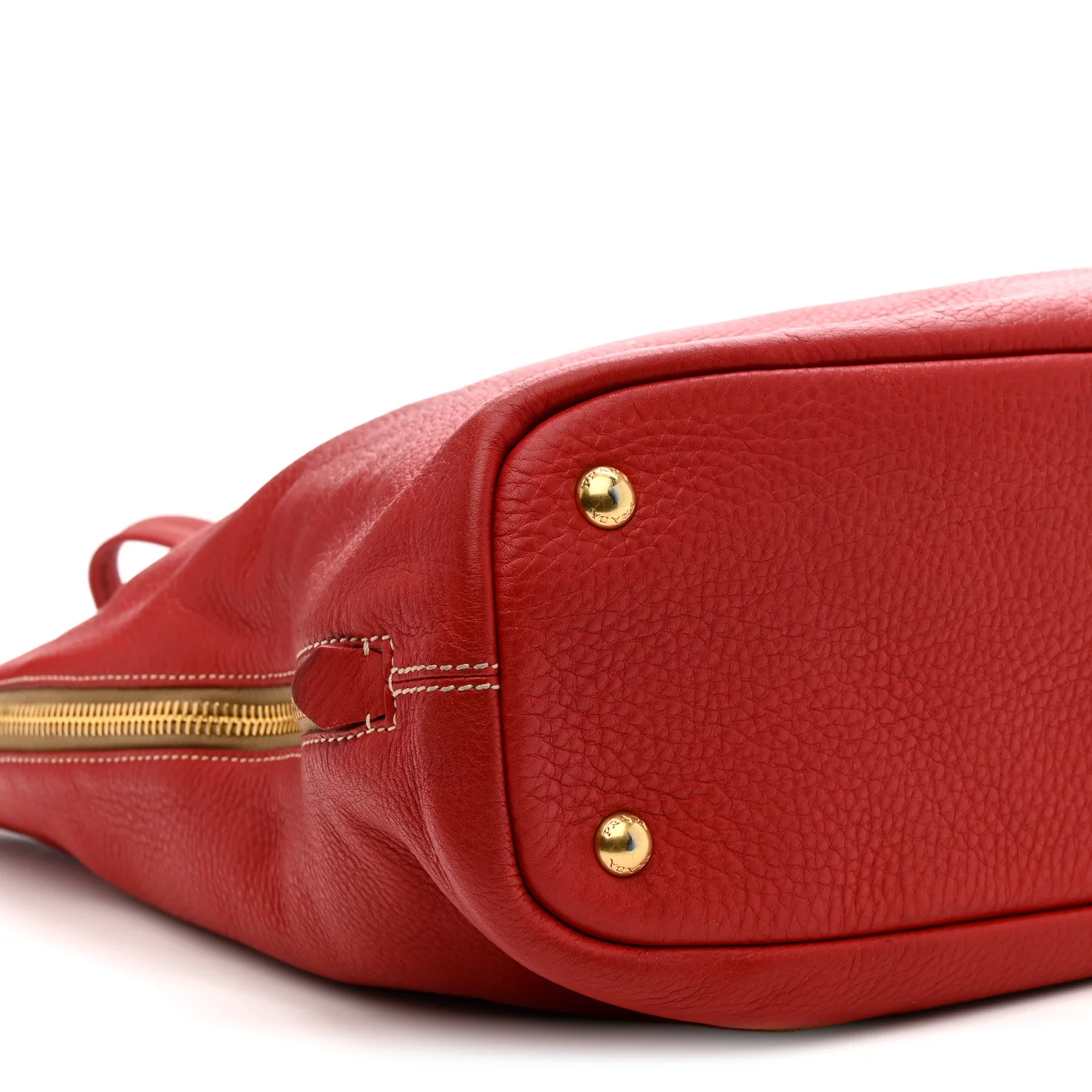 Vitello Daino Side Zip Shopper Tote Fuoco - Image 10
