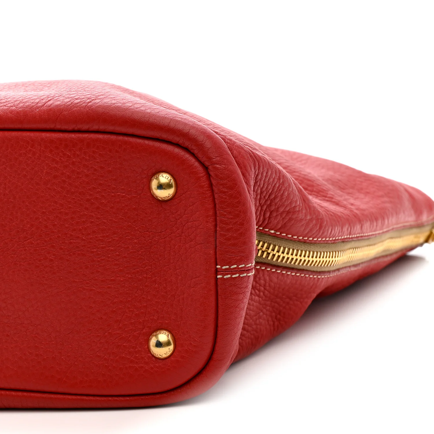 Vitello Daino Side Zip Shopper Tote Fuoco - Image 11