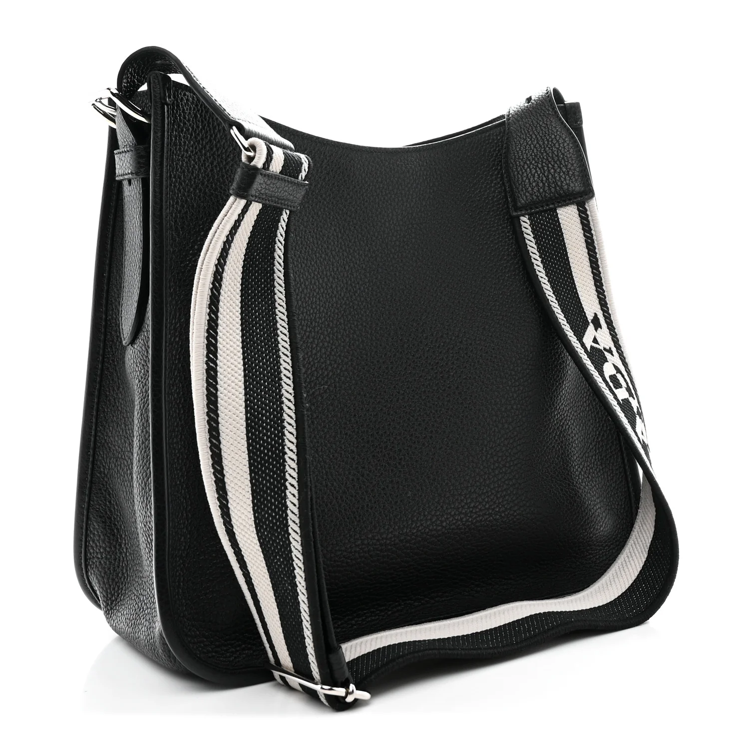 Vitello Daino Soft Hobo Messenger Bag Black - Image 3