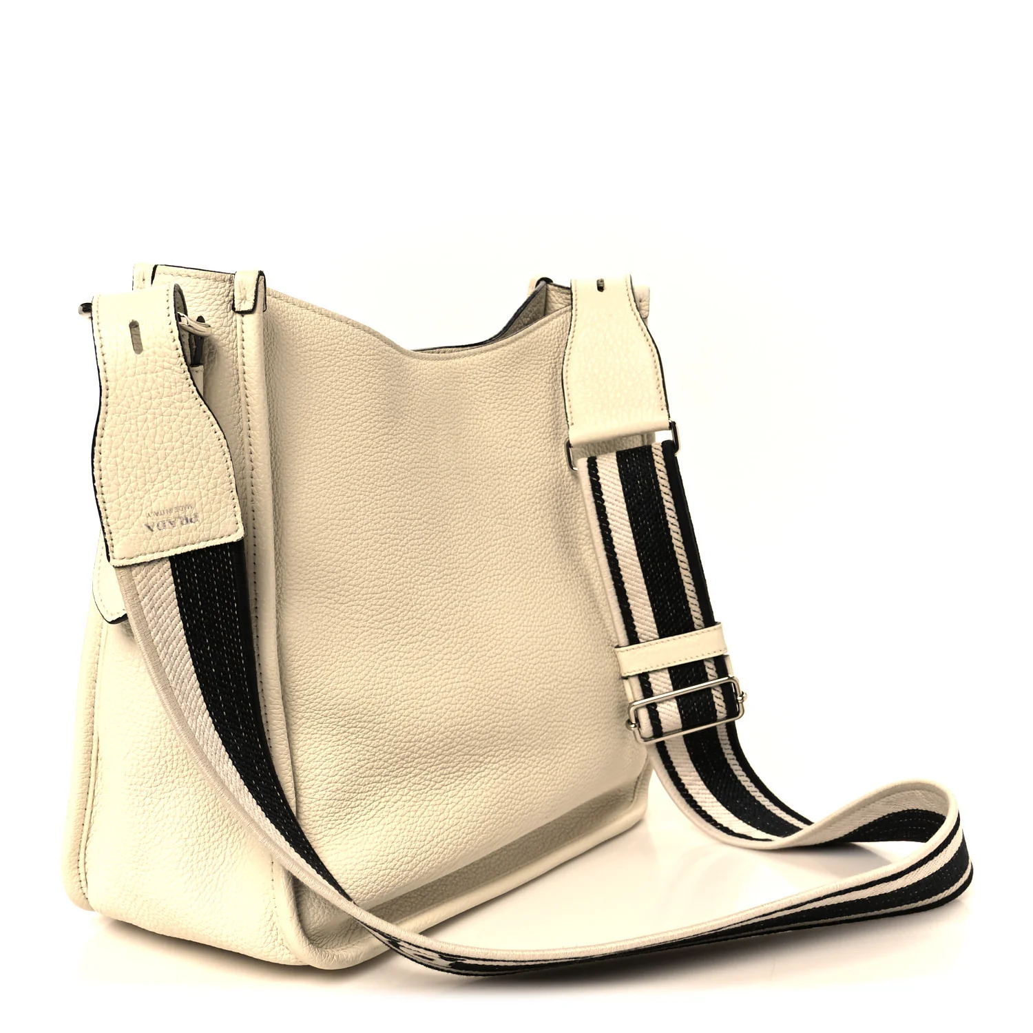 Vitello Daino Soft Hobo Messenger Bag White - Image 3