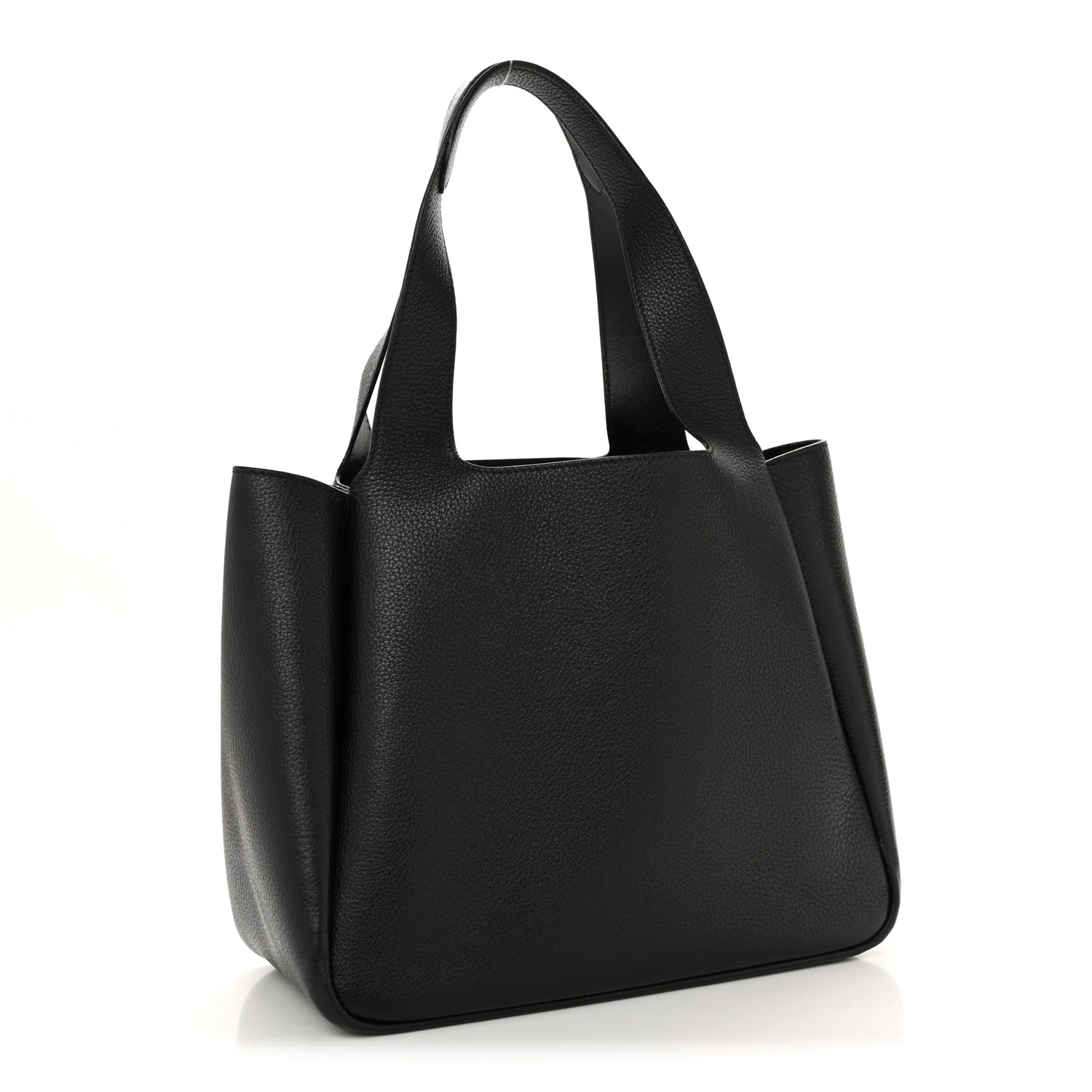 Vitello Daino Soft Medium Dynamique Tote Black - Image 3