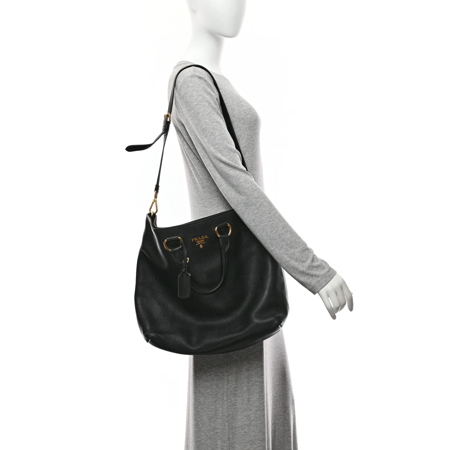 Vitello Daino Tote Black - Image 2