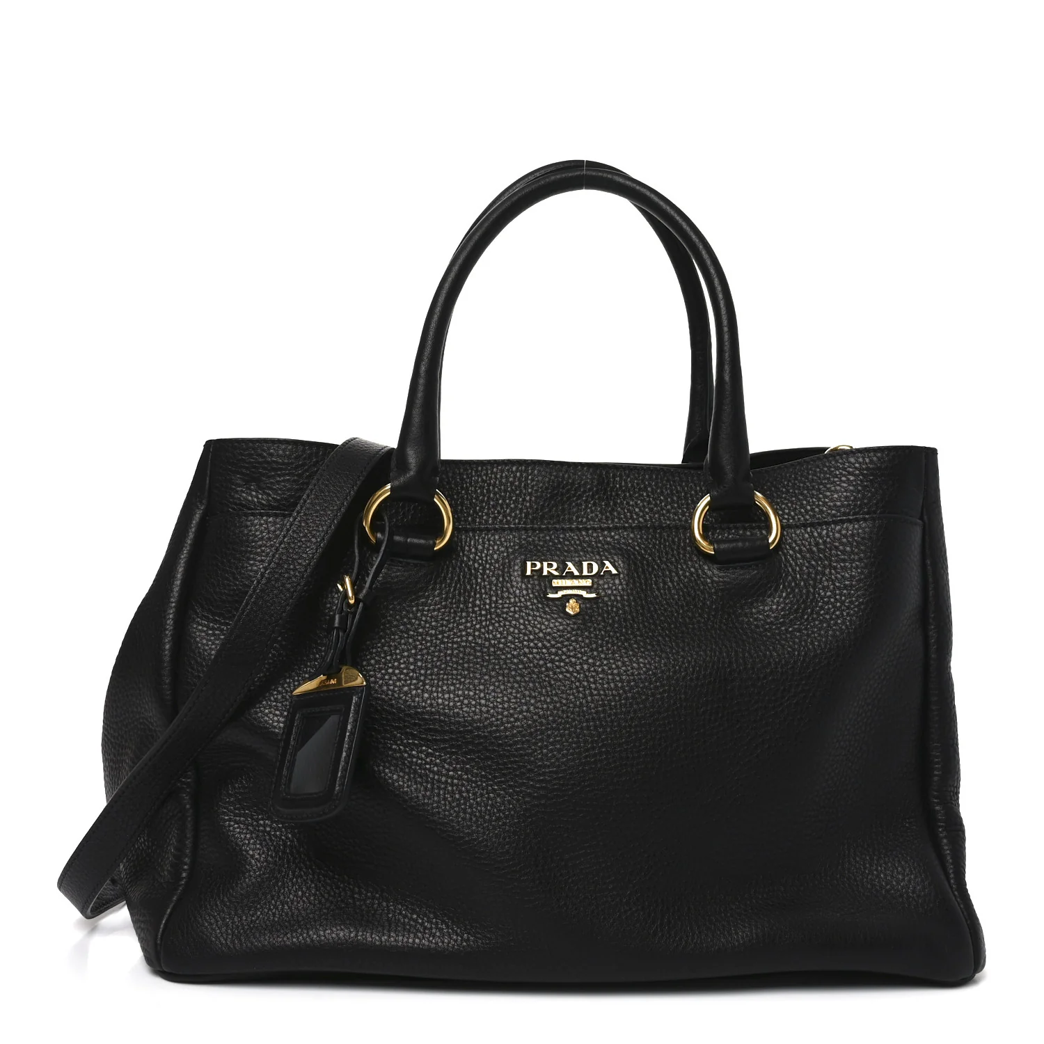 Vitello Daino Tote Black