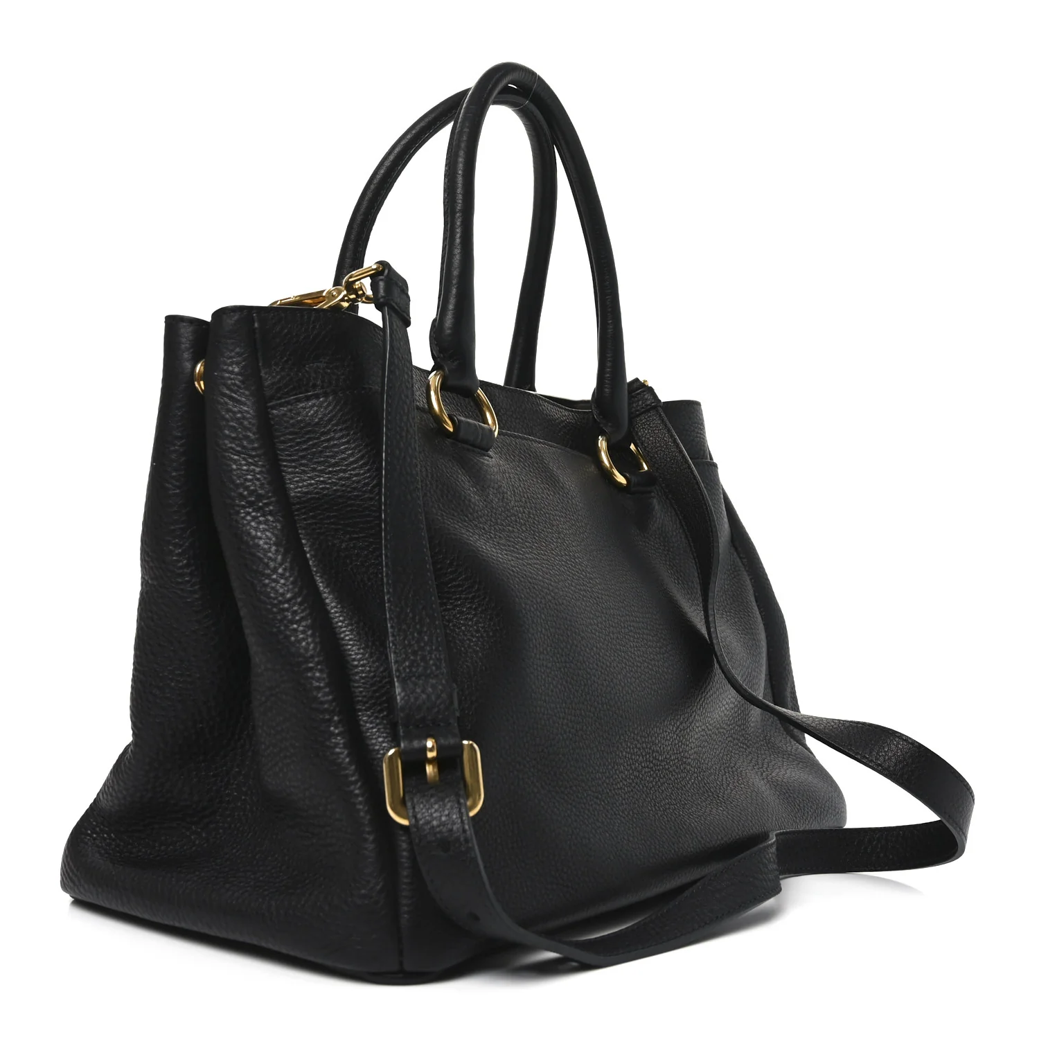 Vitello Daino Tote Black - Image 3