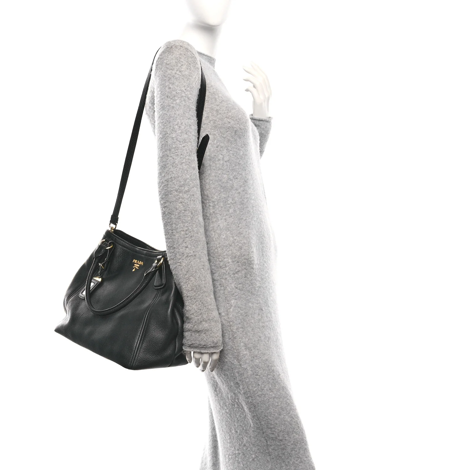 Vitello Daino Tote Black - Image 2