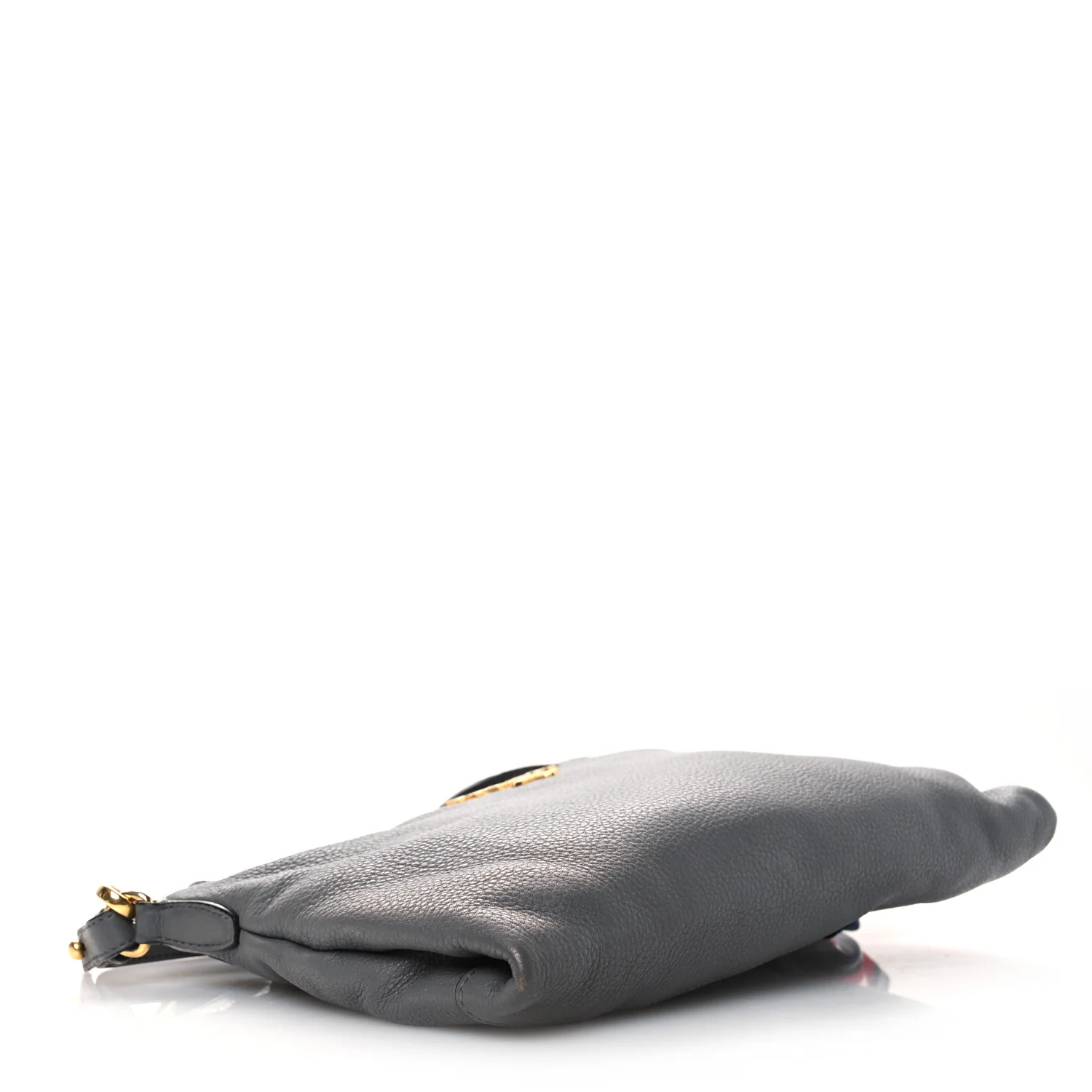 Vitello Daino Zippered Shoulder Bag Marmo - Image 4