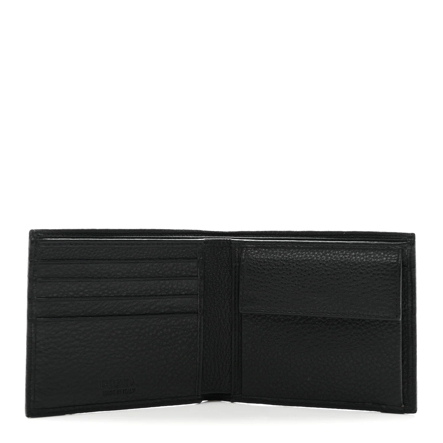 Vitello Grain Bi-Fold Wallet Black - Image 5