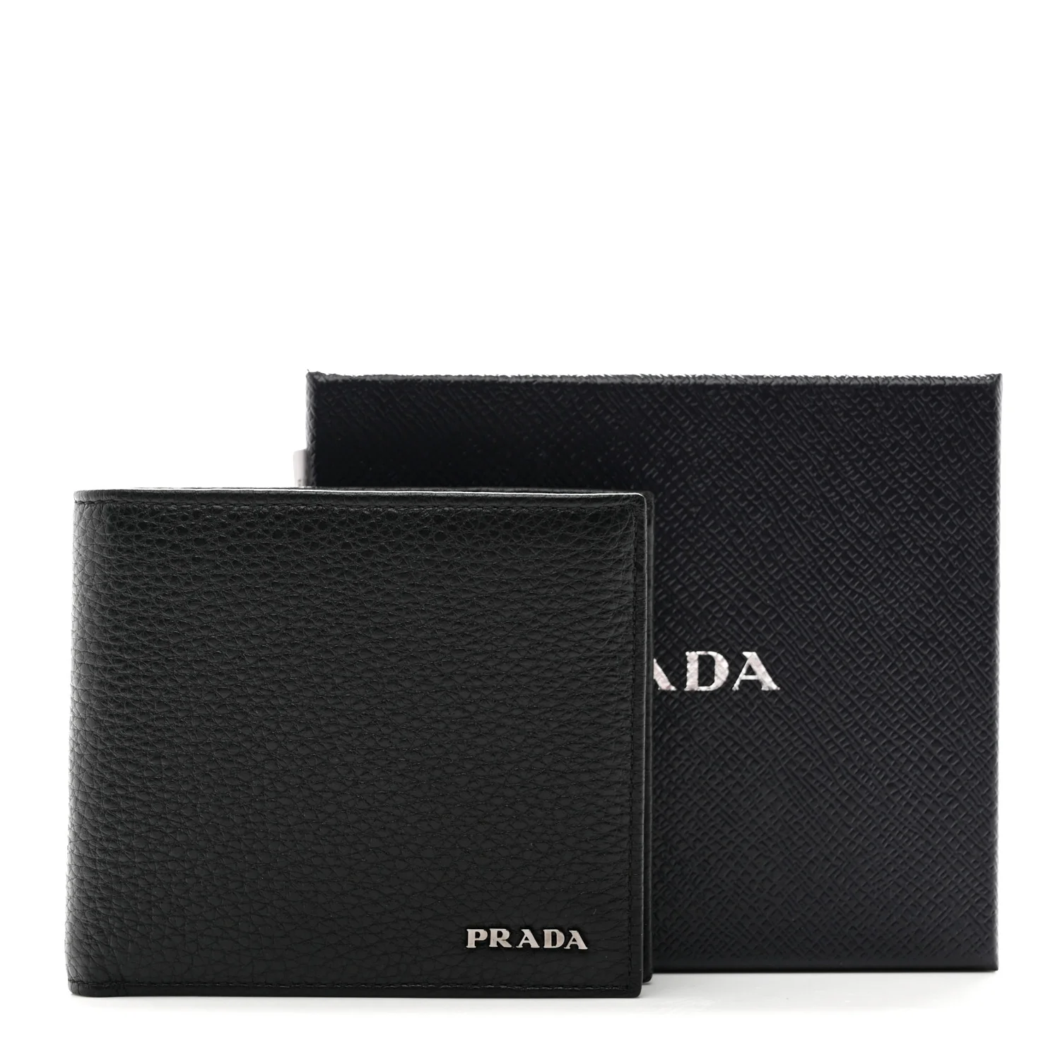 Vitello Grain Bi-Fold Wallet Black - Image 7