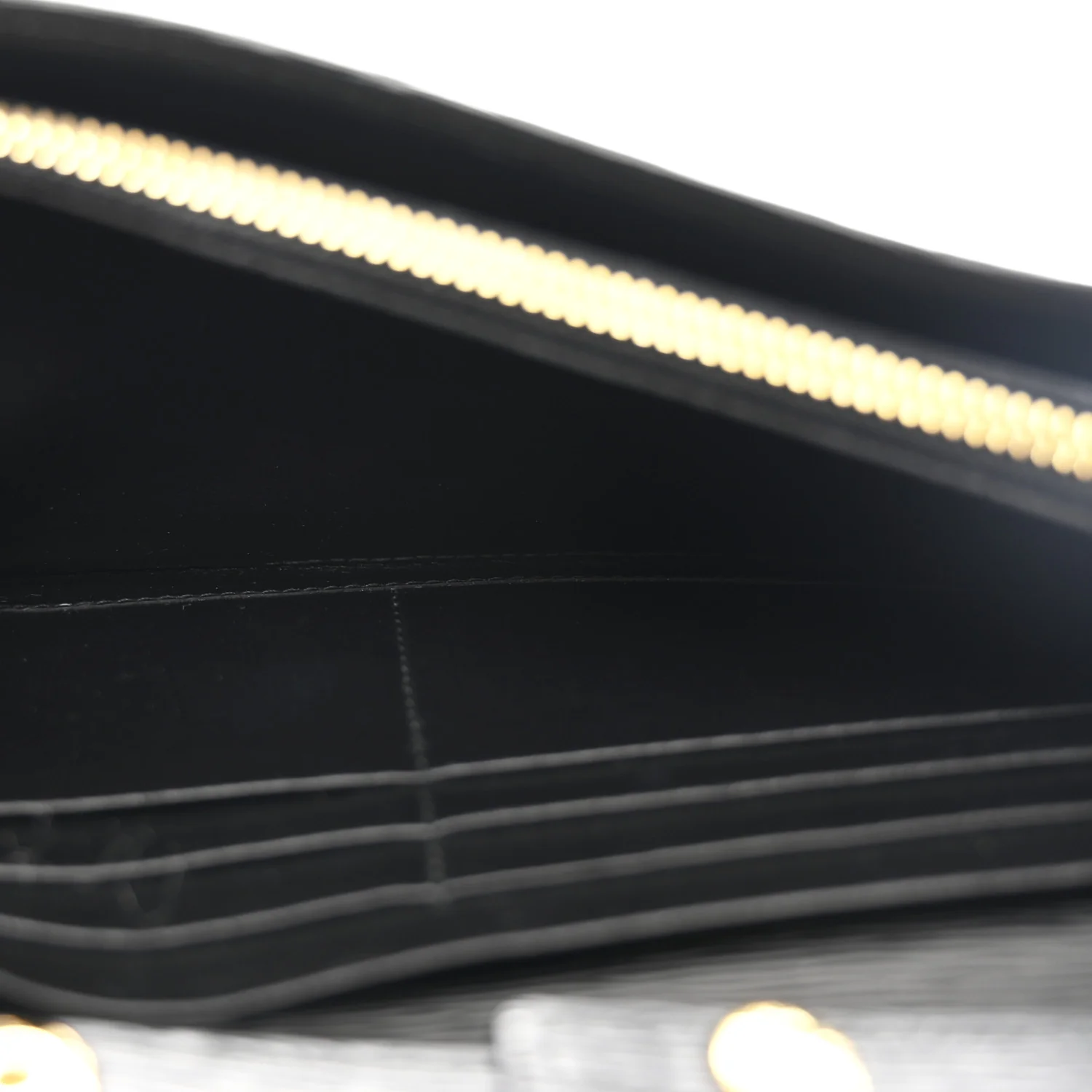 Vitello Move Metal Oro Chain Wallet Black - Image 6