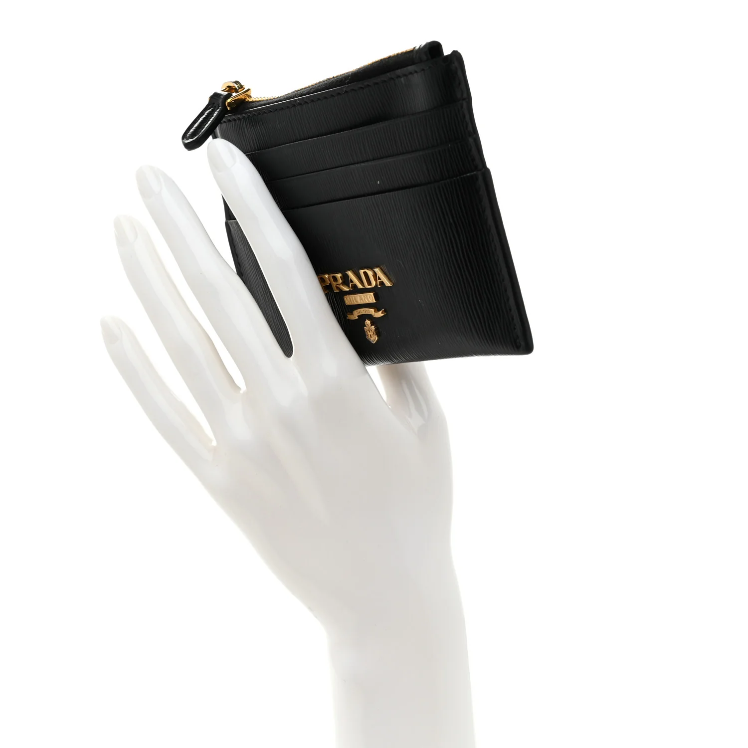 Vitello Move Zip Top Card Holder Wallet Black - Image 2