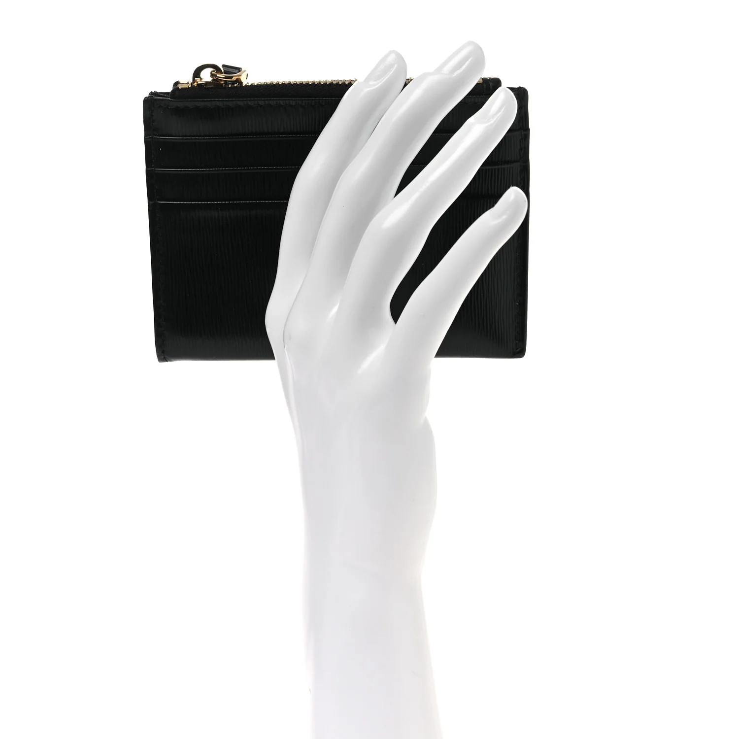 Vitello Move Zip Top Card Holder Wallet Black - Image 2
