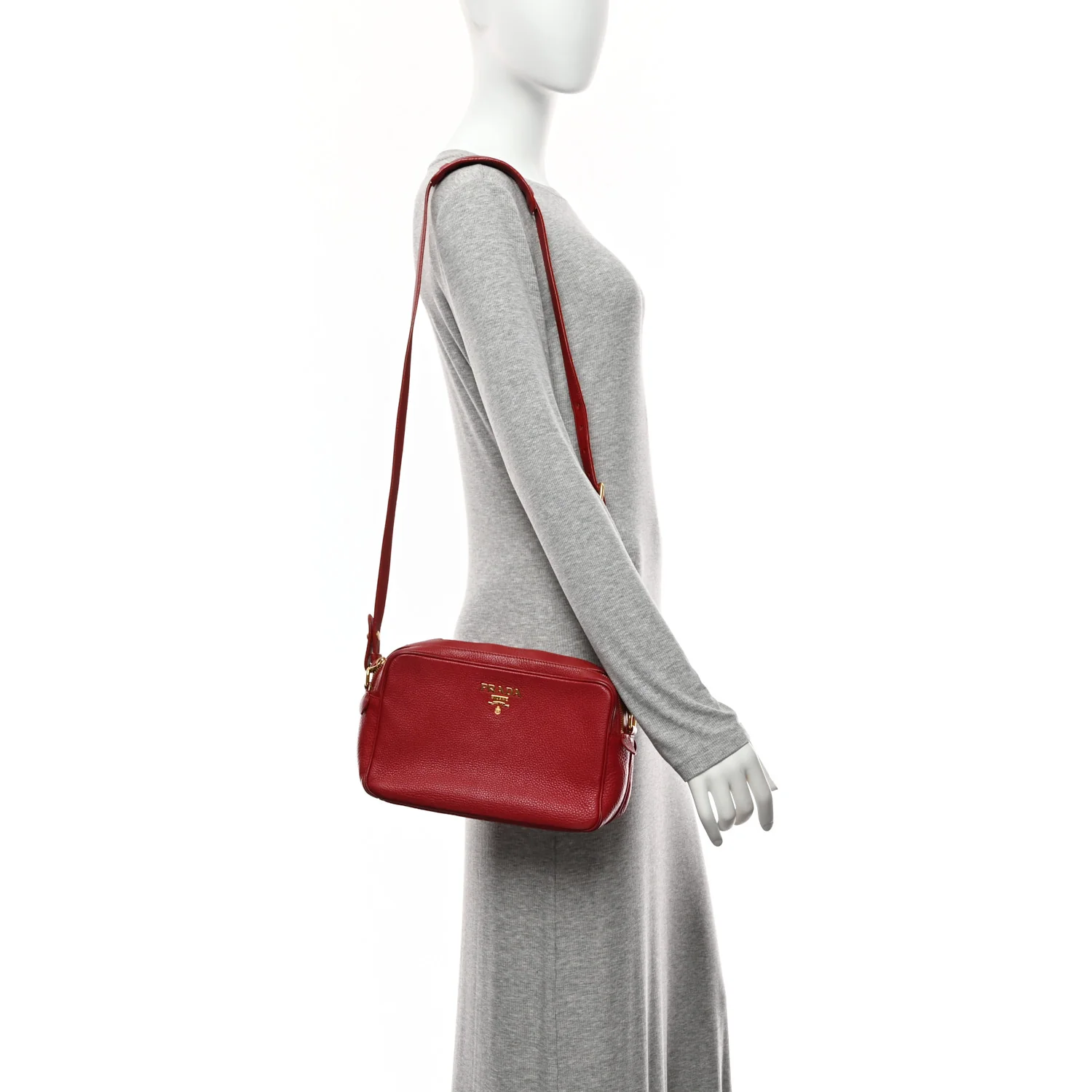 Vitello Phenix Camera Bag Rosso - Image 2