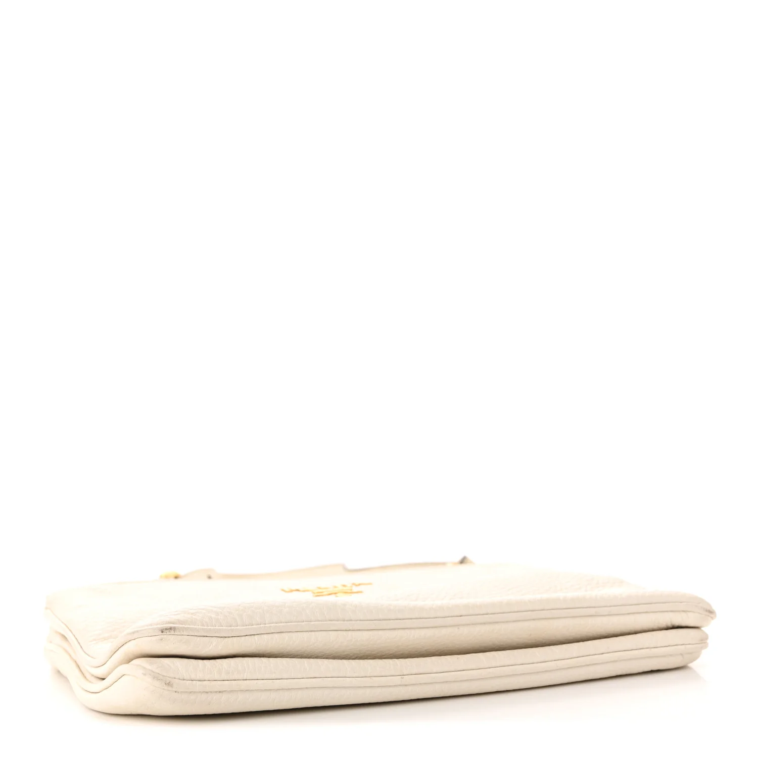 Vitello Phenix Double Zip Crossbody Bag White - Image 4
