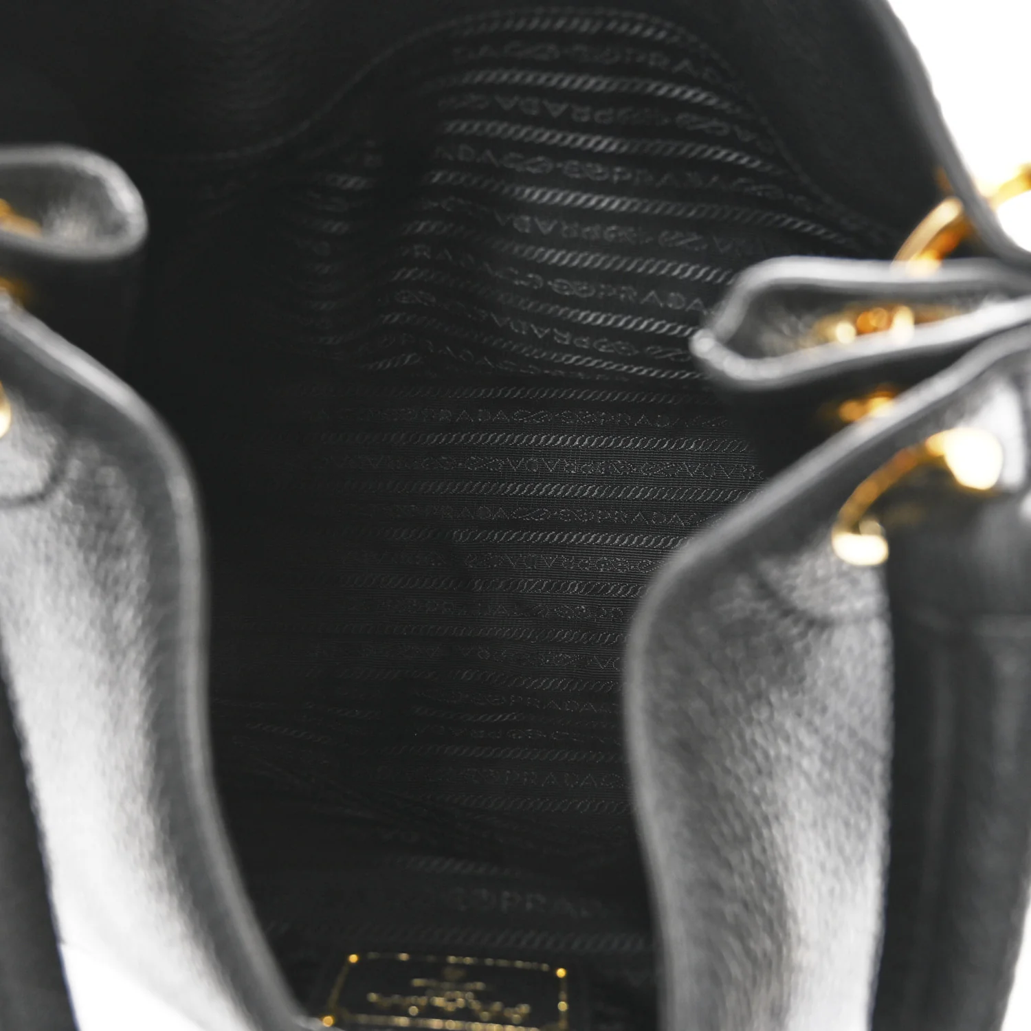 Vitello Phenix Embossed Logo Hobo Black - Image 5