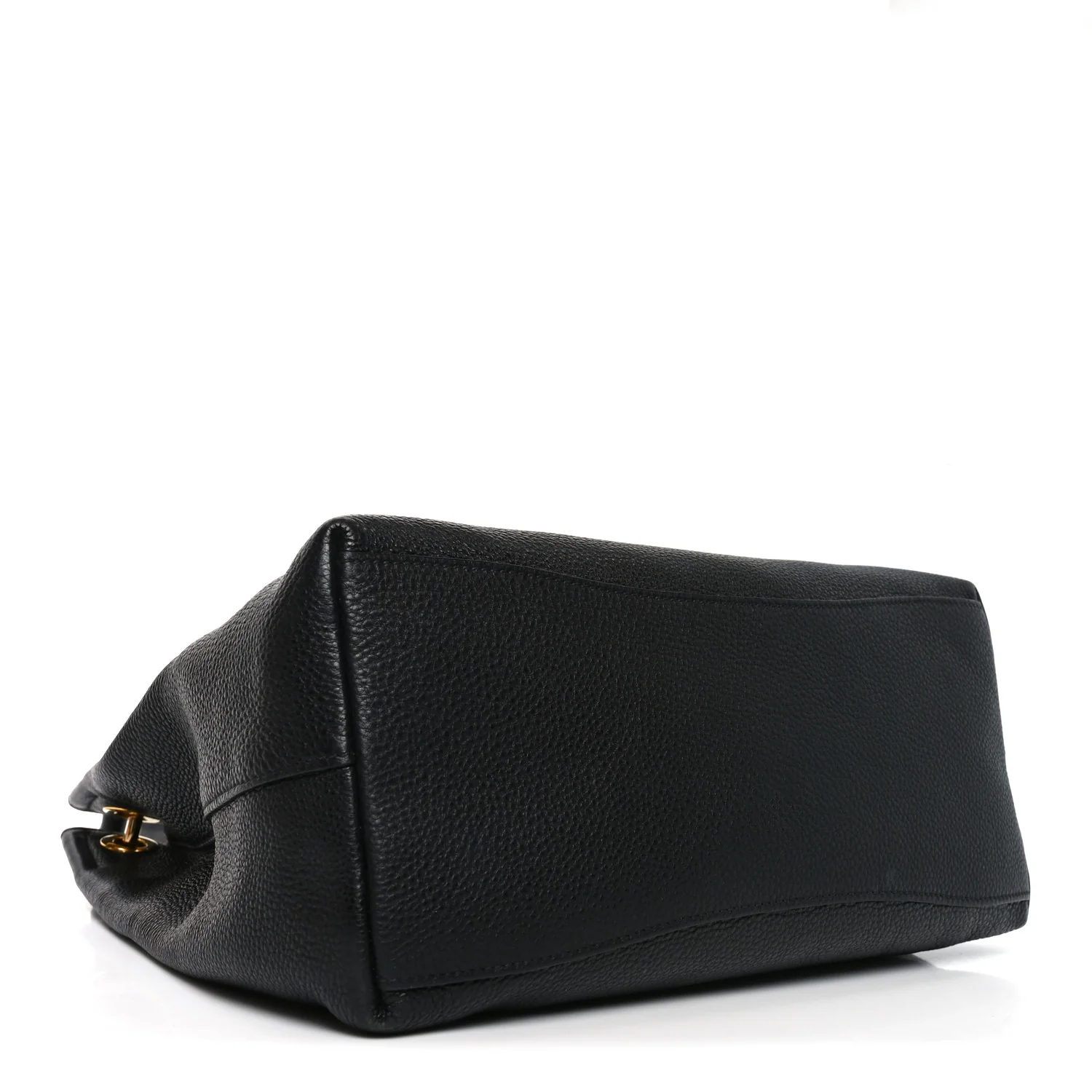 Vitello Phenix Embossed Logo Hobo Black - Image 4
