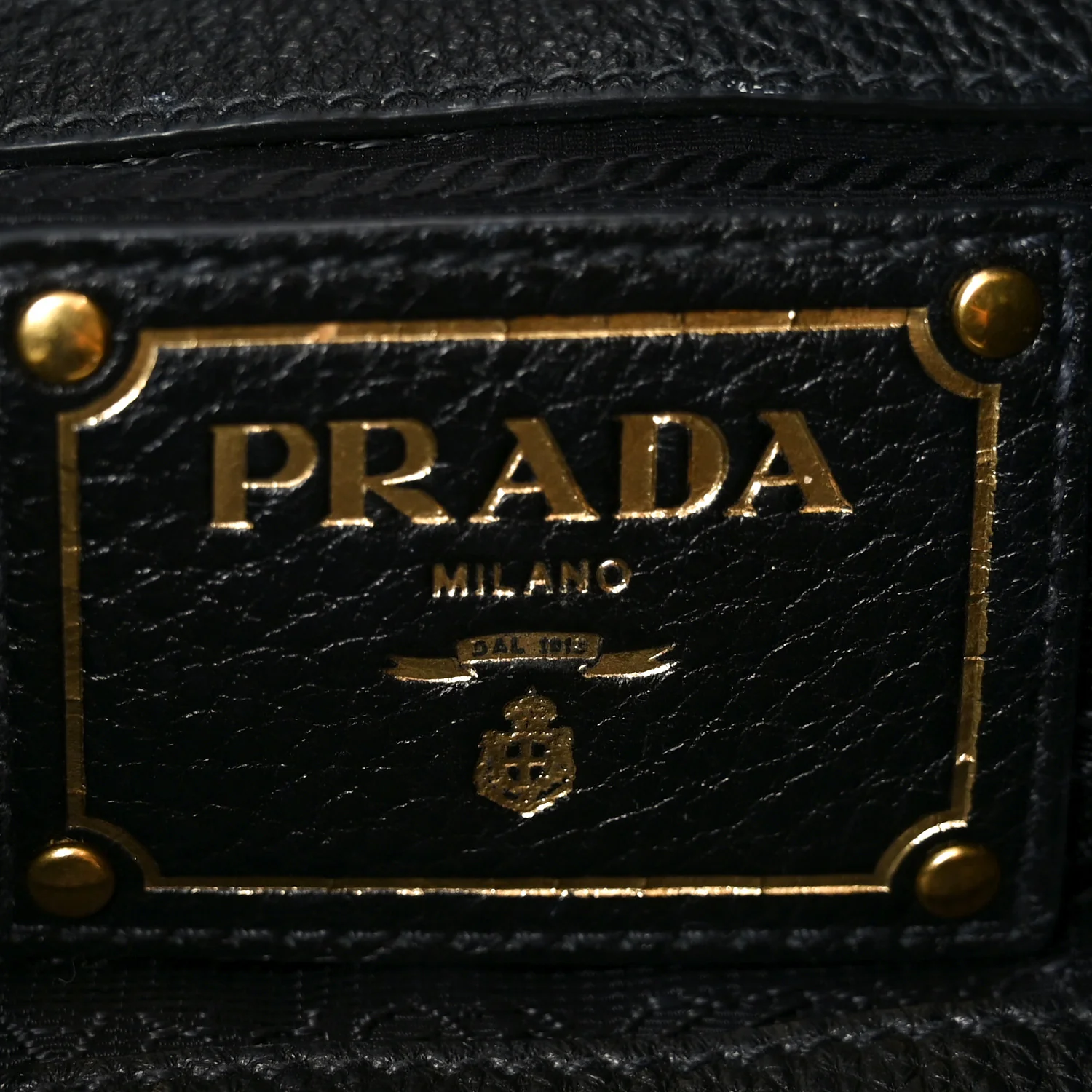 Vitello Phenix Embossed Logo Hobo Black - Image 6