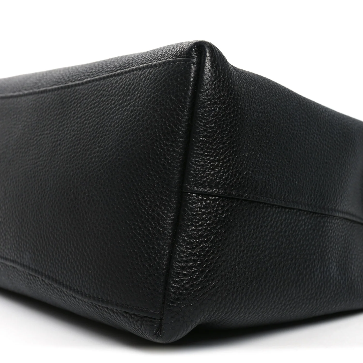 Vitello Phenix Embossed Logo Hobo Black - Image 9