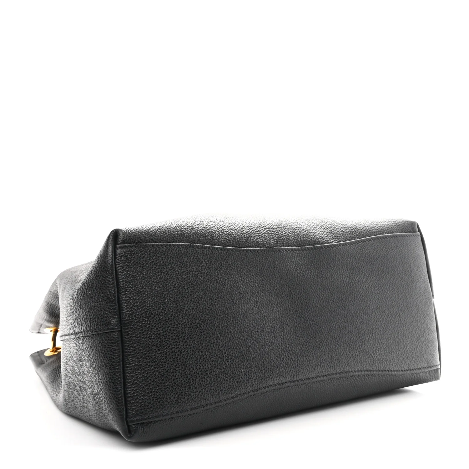 Vitello Phenix Embossed Logo Hobo Black - Image 3