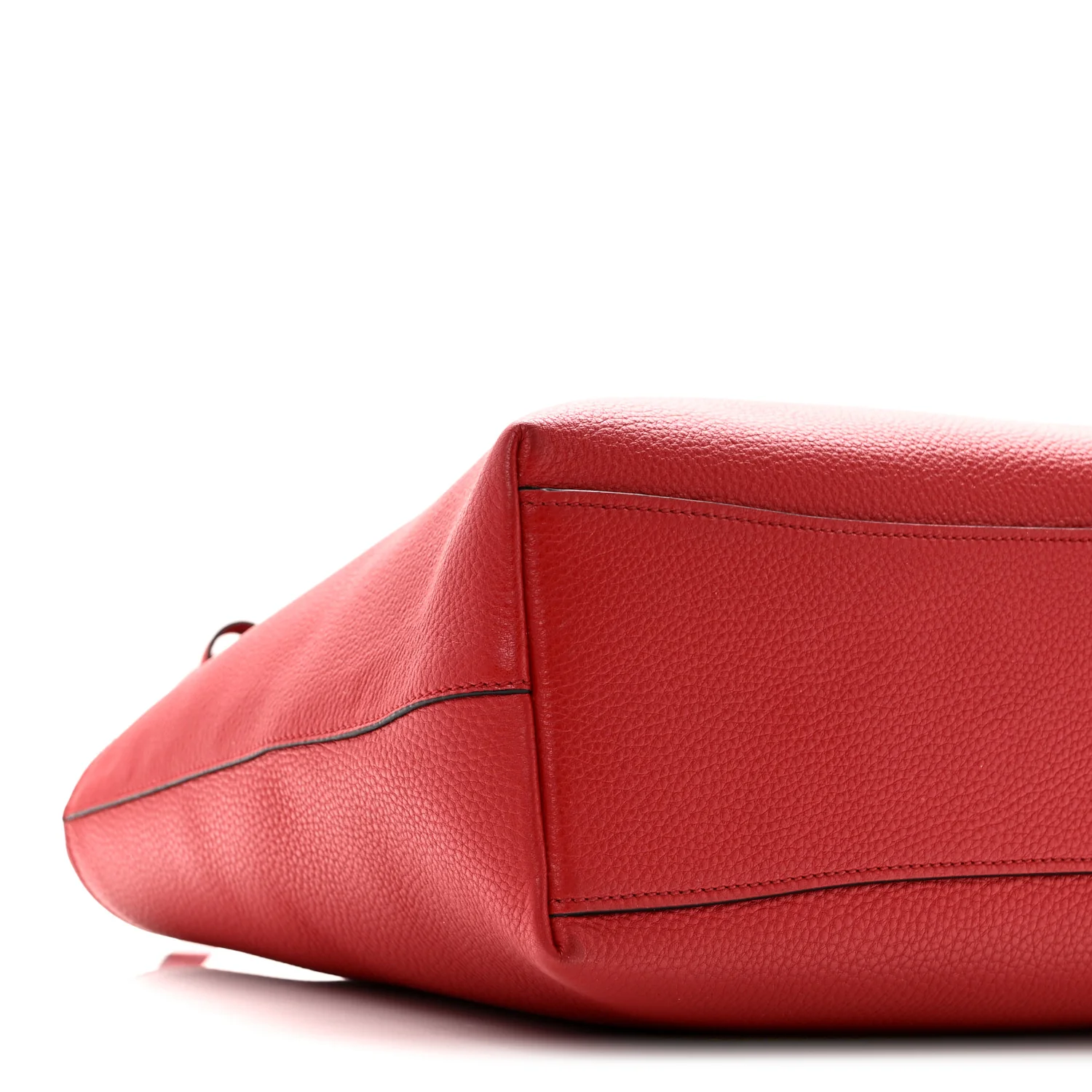 Vitello Phenix Embossed Logo Tote Rosso - Image 9
