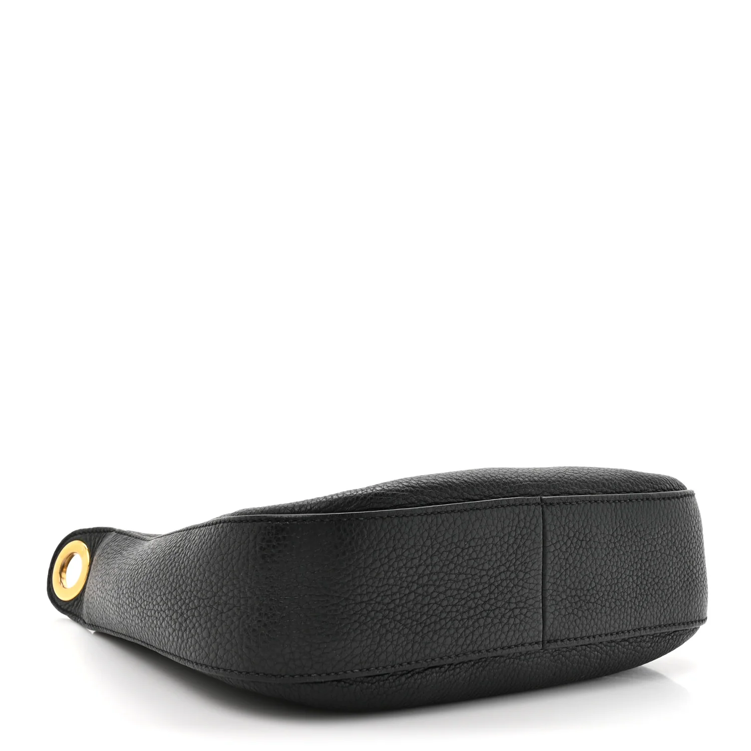 Vitello Phenix Zippered Messenger Hobo Black - Image 4
