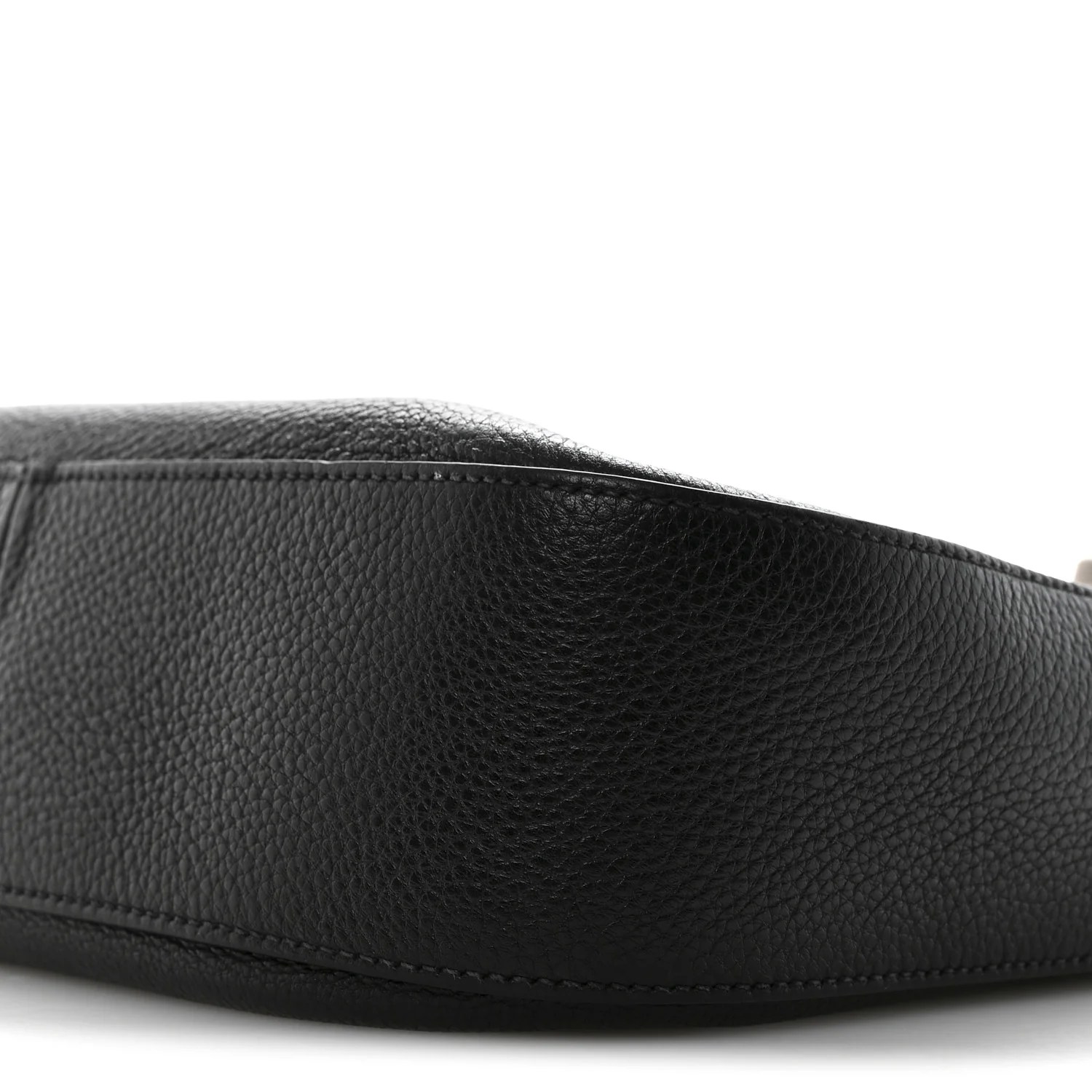 Vitello Phenix Zippered Messenger Hobo Black - Image 10