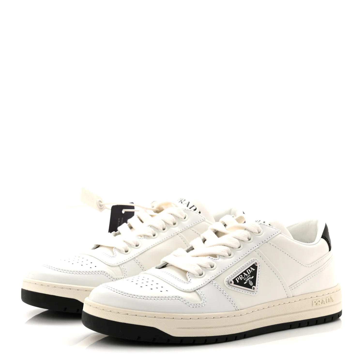Vitello Rois Triangle Womens Downtown Low Top 30mm Sneakers 38 White Black - Image 3