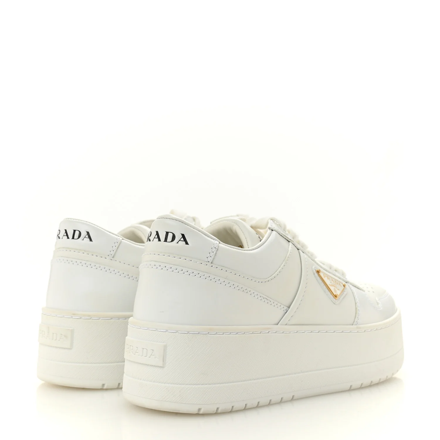 Vitello Rois Triangle Womens Downtown Platform Low Top Sneakers 37 White - Image 5