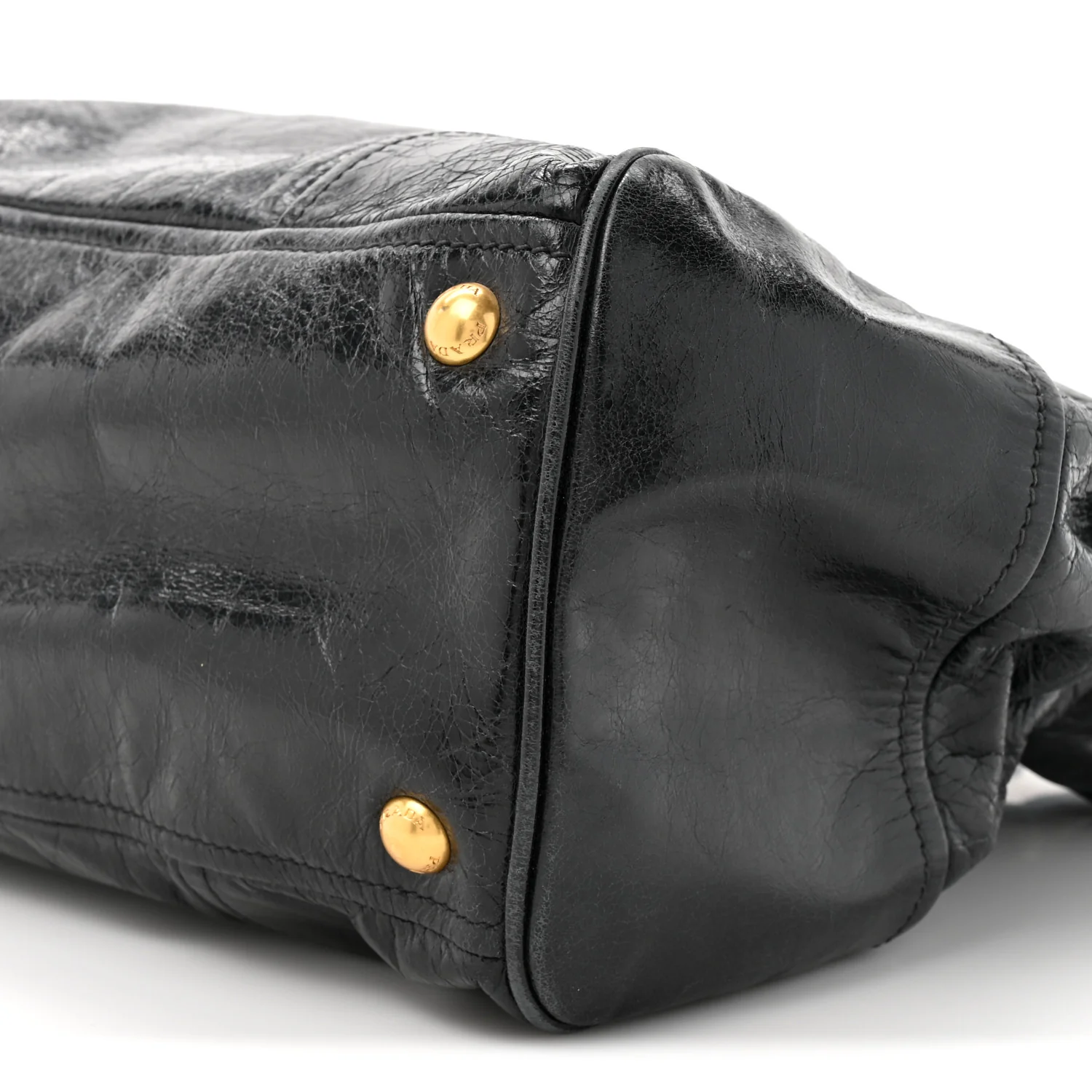Vitello Shine Shopping Satchel Black - Image 8