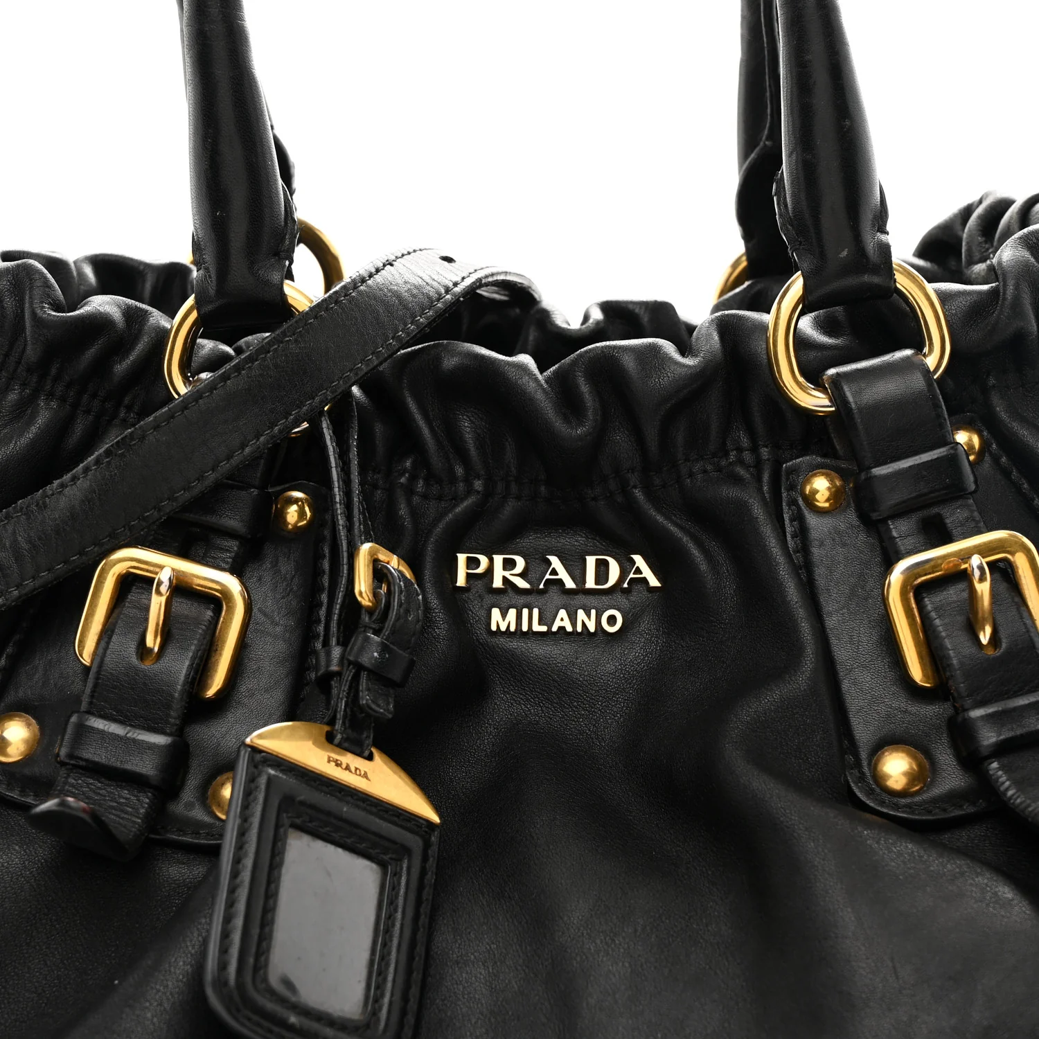 Vitello Soft Calfskin Shopping Satchel Black - Image 7