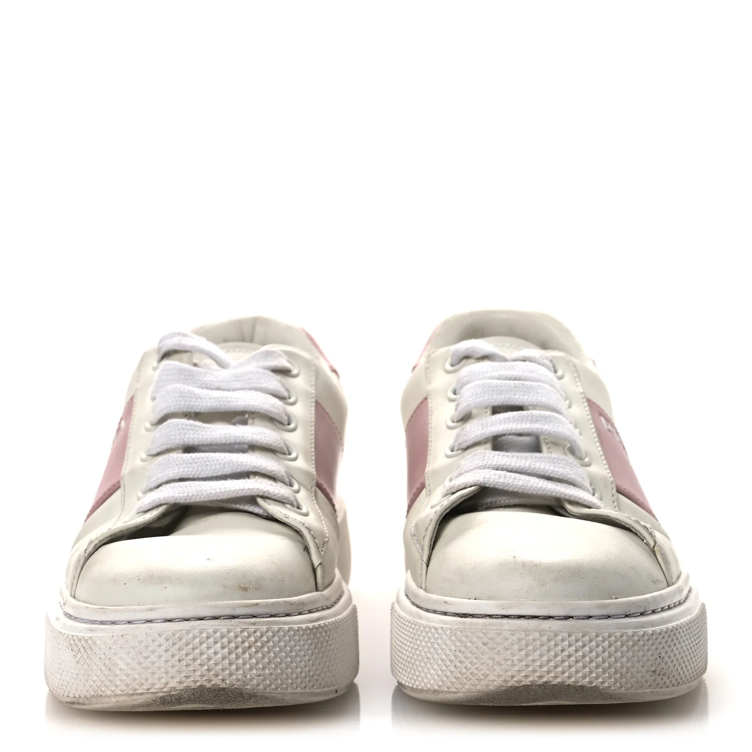 Vitello Soft Logo 45mm Platform Sneakers 35.5 White Pink - Image 3