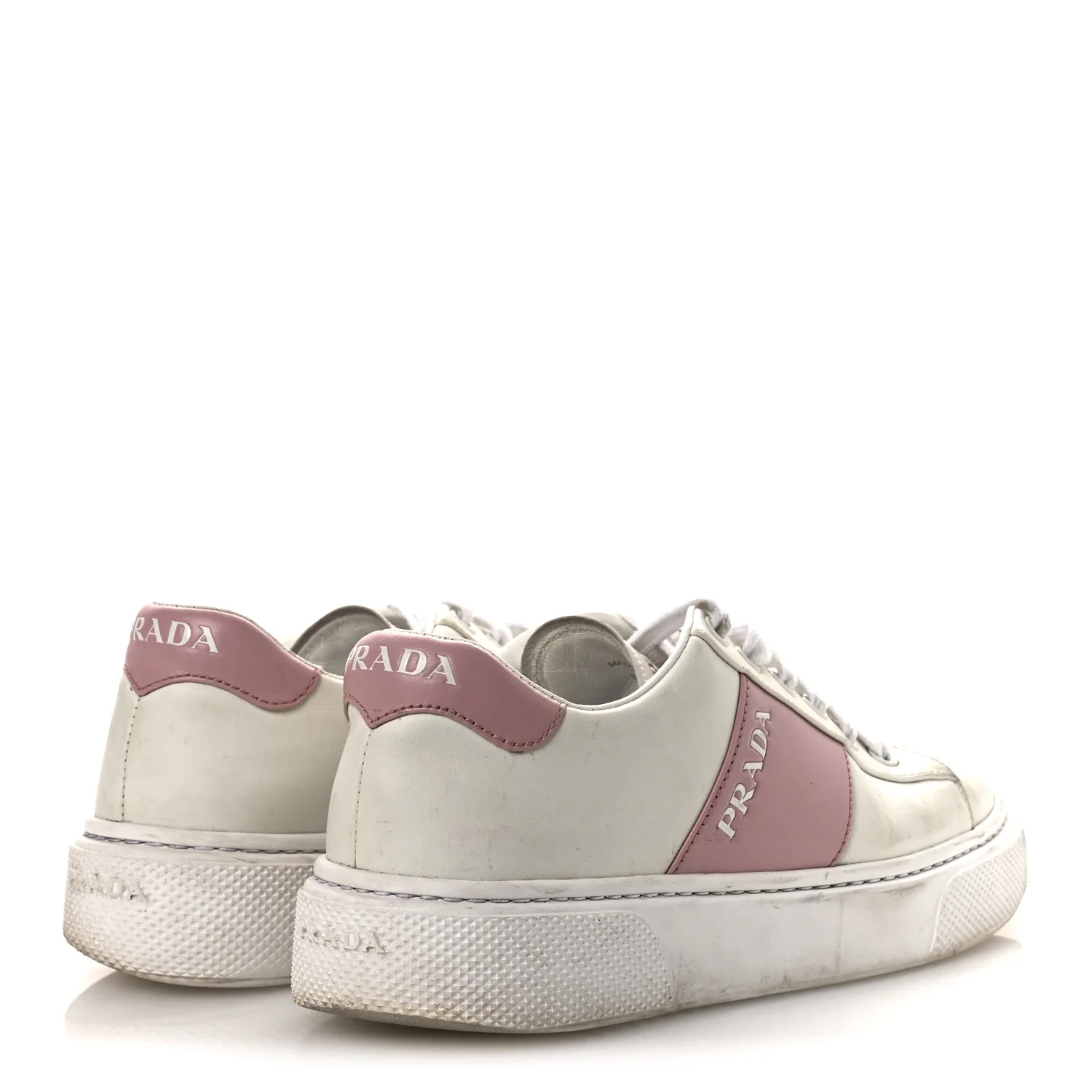 Vitello Soft Logo 45mm Platform Sneakers 35.5 White Pink - Image 5