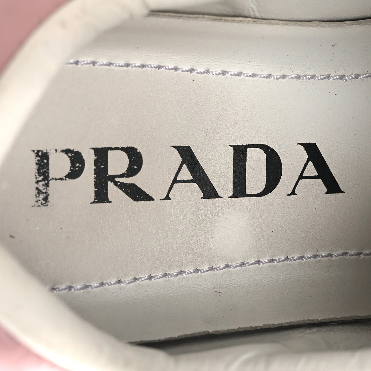Vitello Soft Logo 45mm Platform Sneakers 35.5 White Pink - Image 9