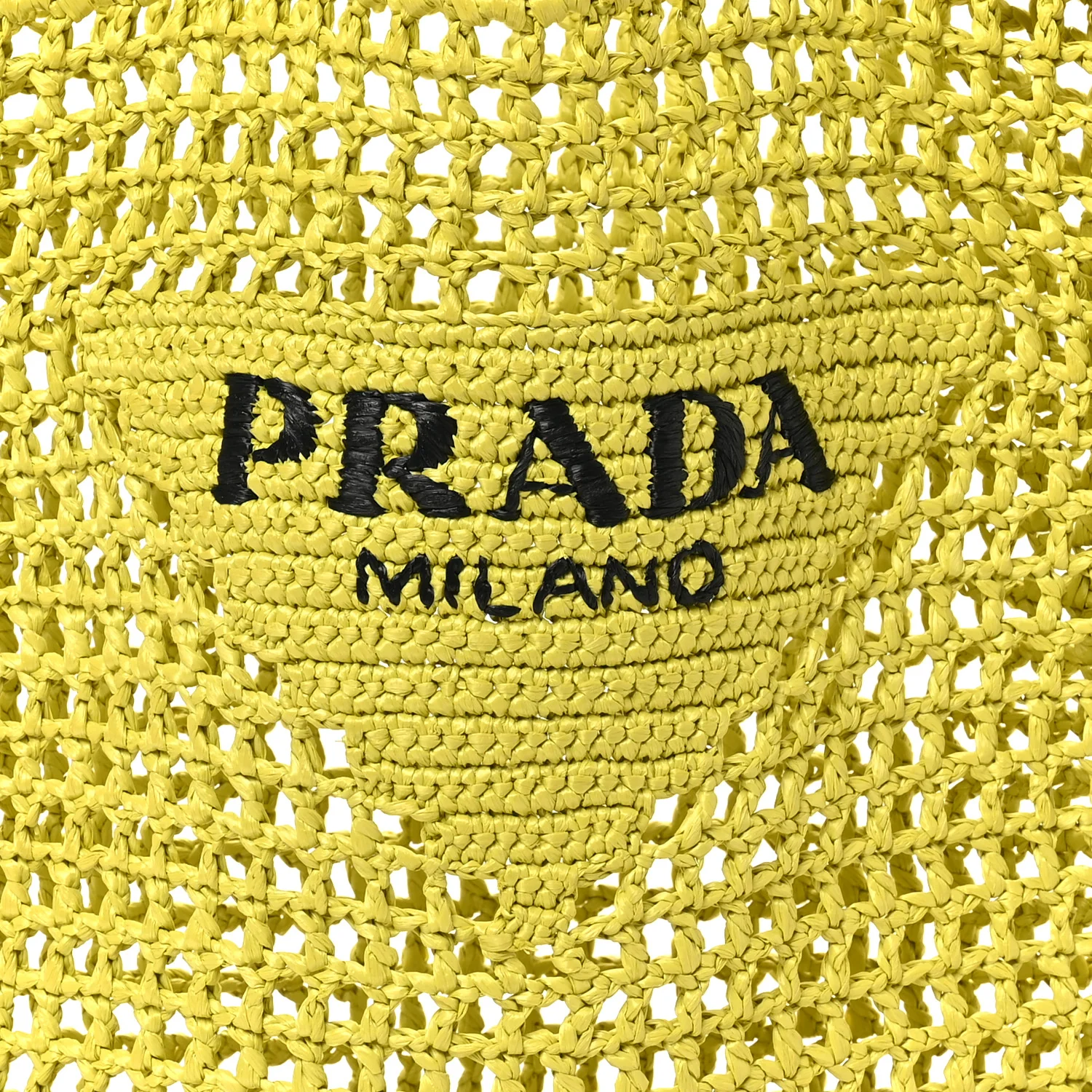 Yarn Raffia Effect Crochet Logo Embroidered Tote Bag Cedro - Image 7