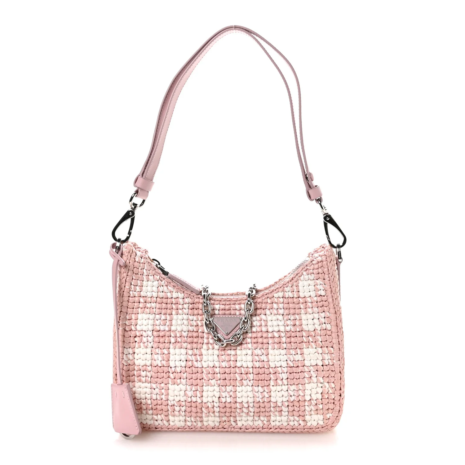 Yarn Raffia Effect Crochet Mini Re-Edition Shoulder Bag Alabastro