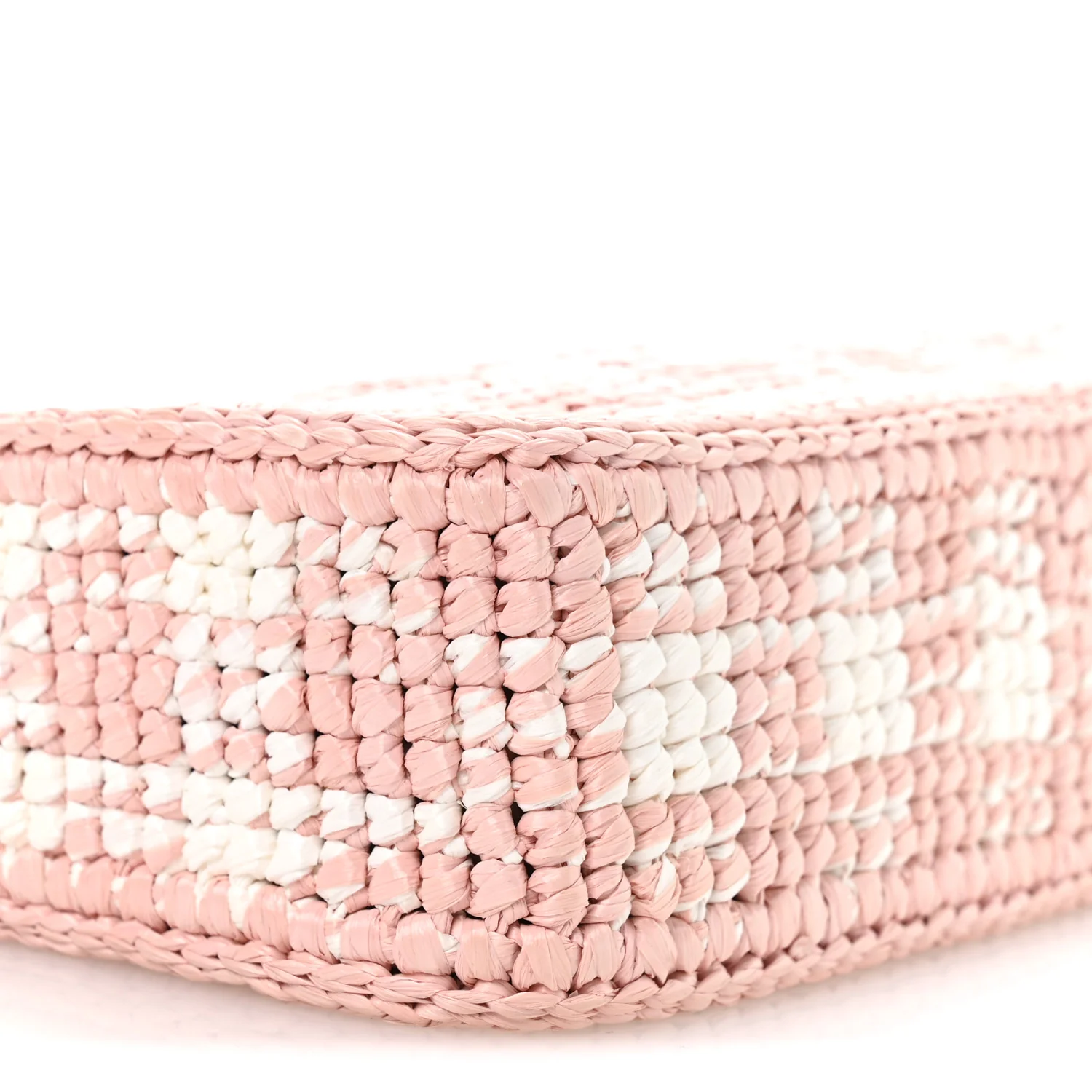 Yarn Raffia Effect Crochet Mini Re-Edition Shoulder Bag Alabastro - Image 11