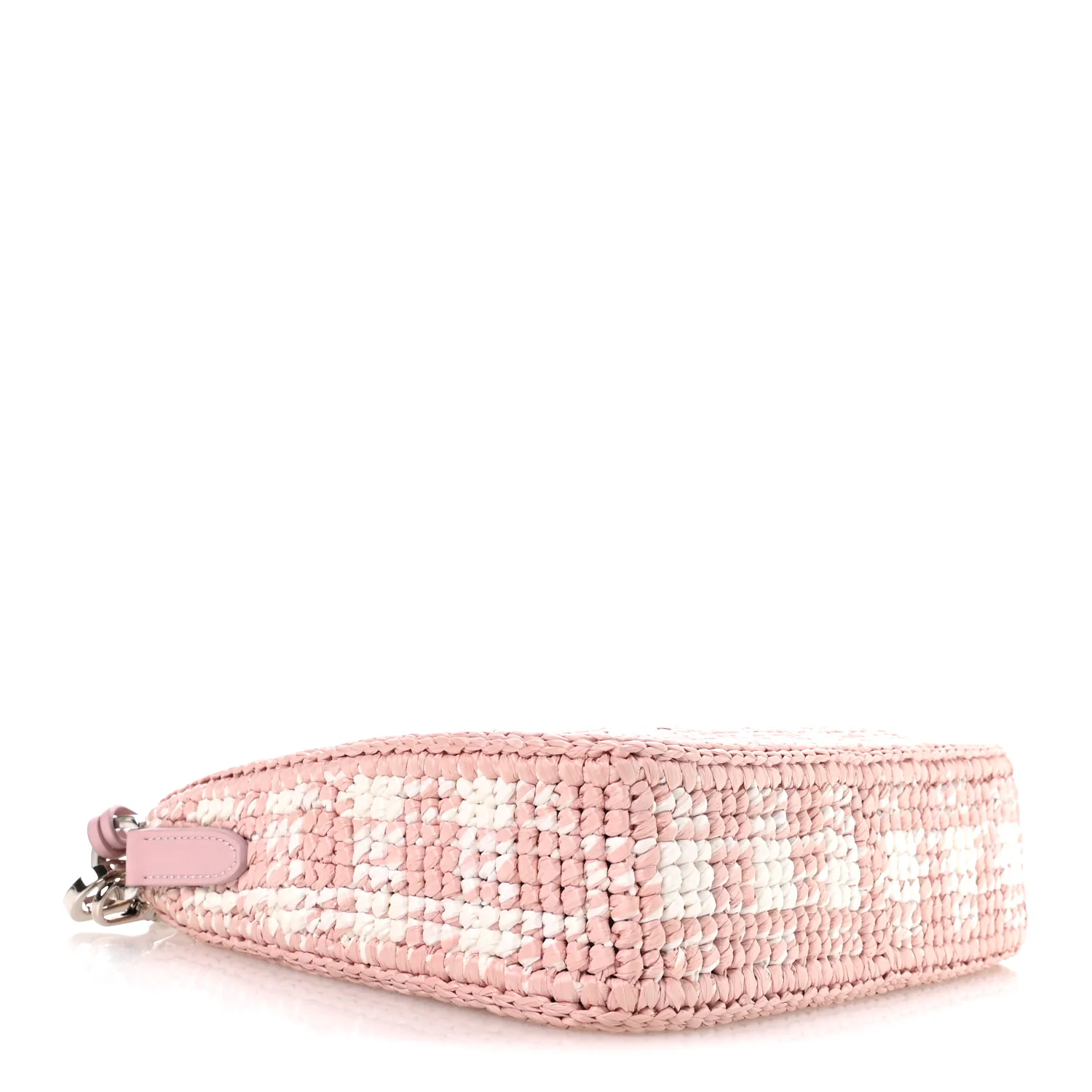 Yarn Raffia Effect Crochet Mini Re-Edition Shoulder Bag Alabastro - Image 4